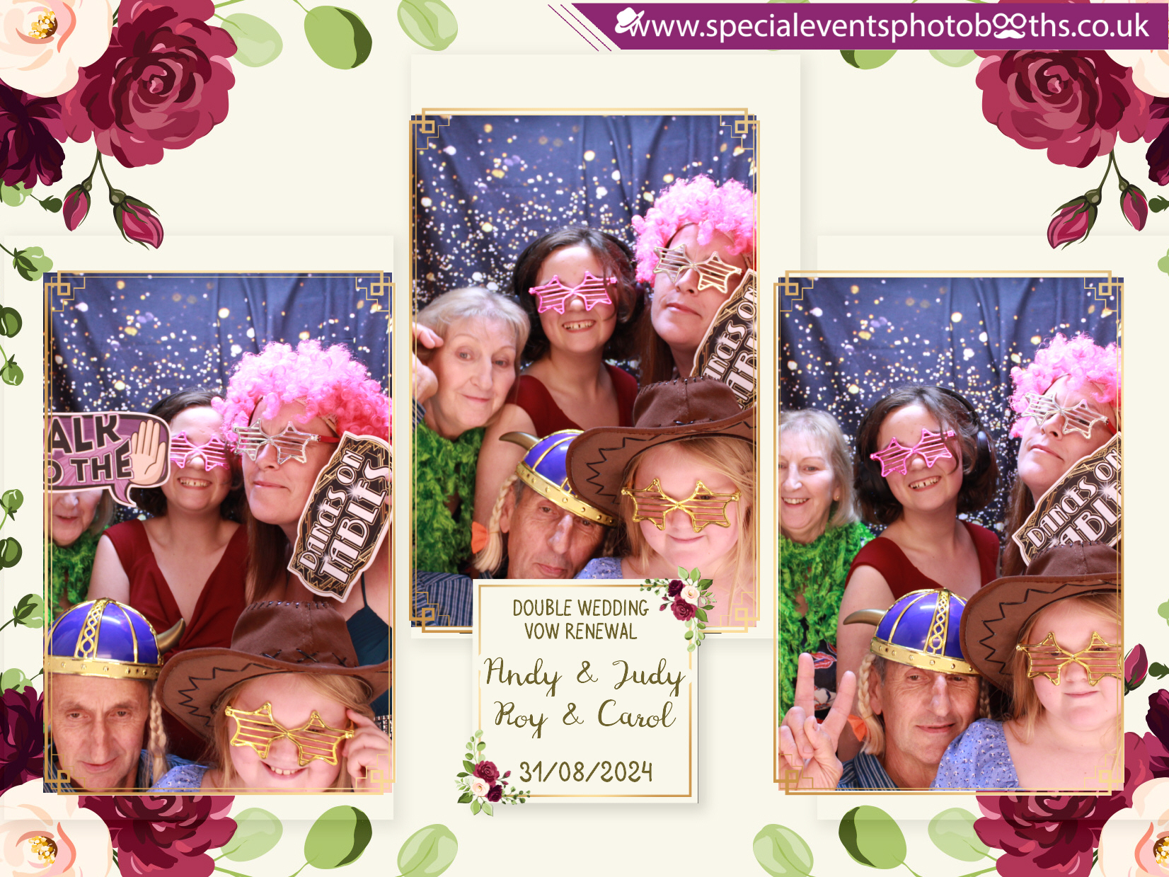 Double Wedding Vow Renewal - Roy & Carol - Andy & Jude | View more photos from the event at my.specialeventsphotobooths.co.uk/u/SpecialEventsPhotoBooths/Double-Wedding-Vow-Renewal-Roy-Carol-Andy-Jude