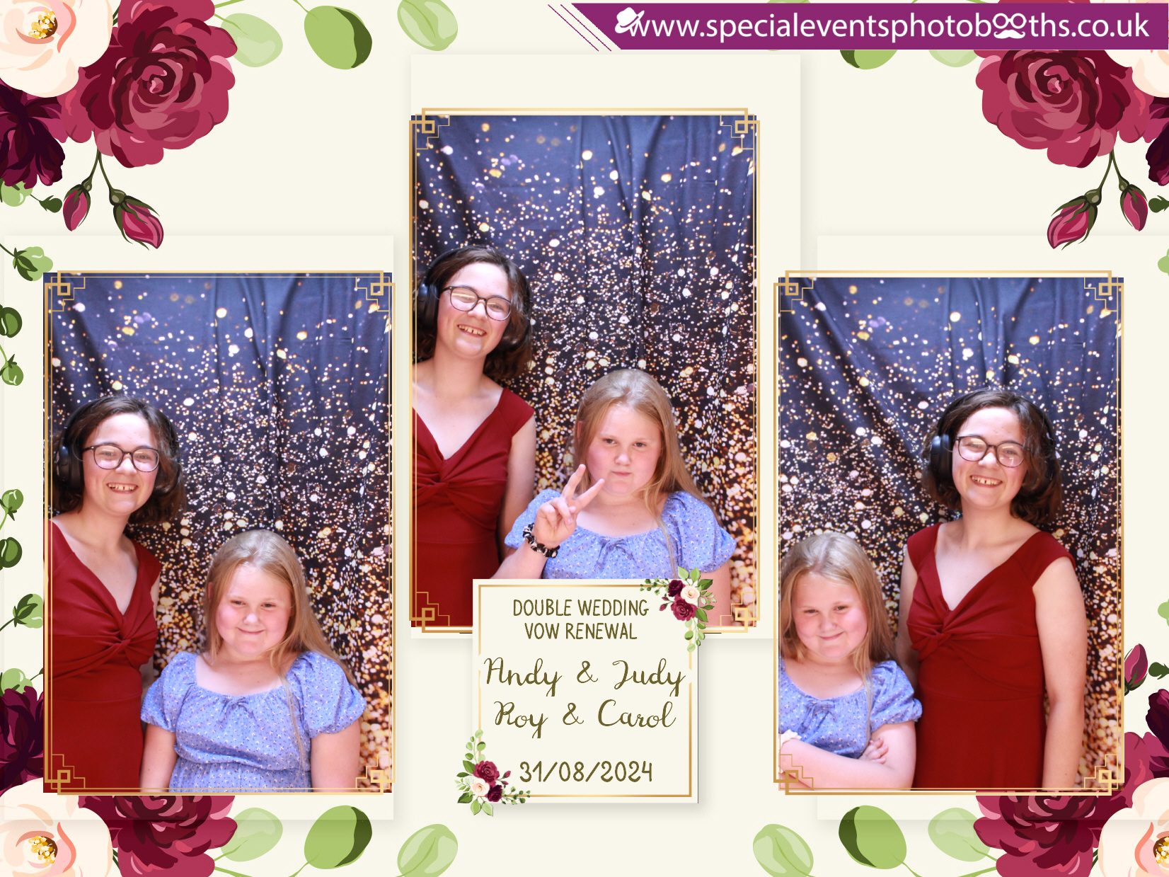 Double Wedding Vow Renewal - Roy & Carol - Andy & Jude | View more photos from the event at my.specialeventsphotobooths.co.uk/u/SpecialEventsPhotoBooths/Double-Wedding-Vow-Renewal-Roy-Carol-Andy-Jude