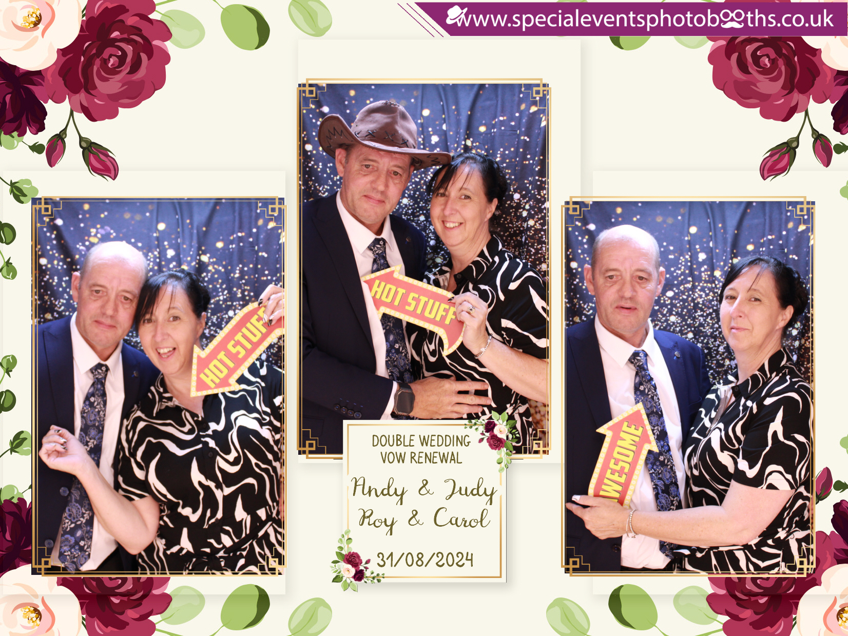 Double Wedding Vow Renewal - Roy & Carol - Andy & Jude | View more photos from the event at my.specialeventsphotobooths.co.uk/u/SpecialEventsPhotoBooths/Double-Wedding-Vow-Renewal-Roy-Carol-Andy-Jude