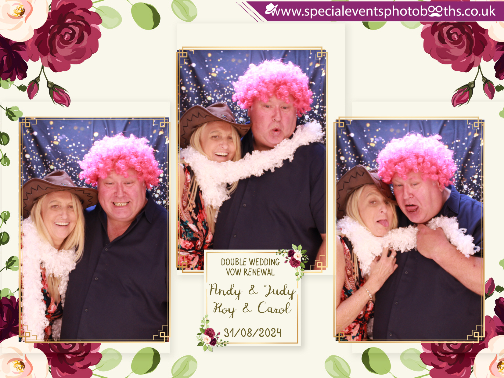 Double Wedding Vow Renewal - Roy & Carol - Andy & Jude | View more photos from the event at my.specialeventsphotobooths.co.uk/u/SpecialEventsPhotoBooths/Double-Wedding-Vow-Renewal-Roy-Carol-Andy-Jude