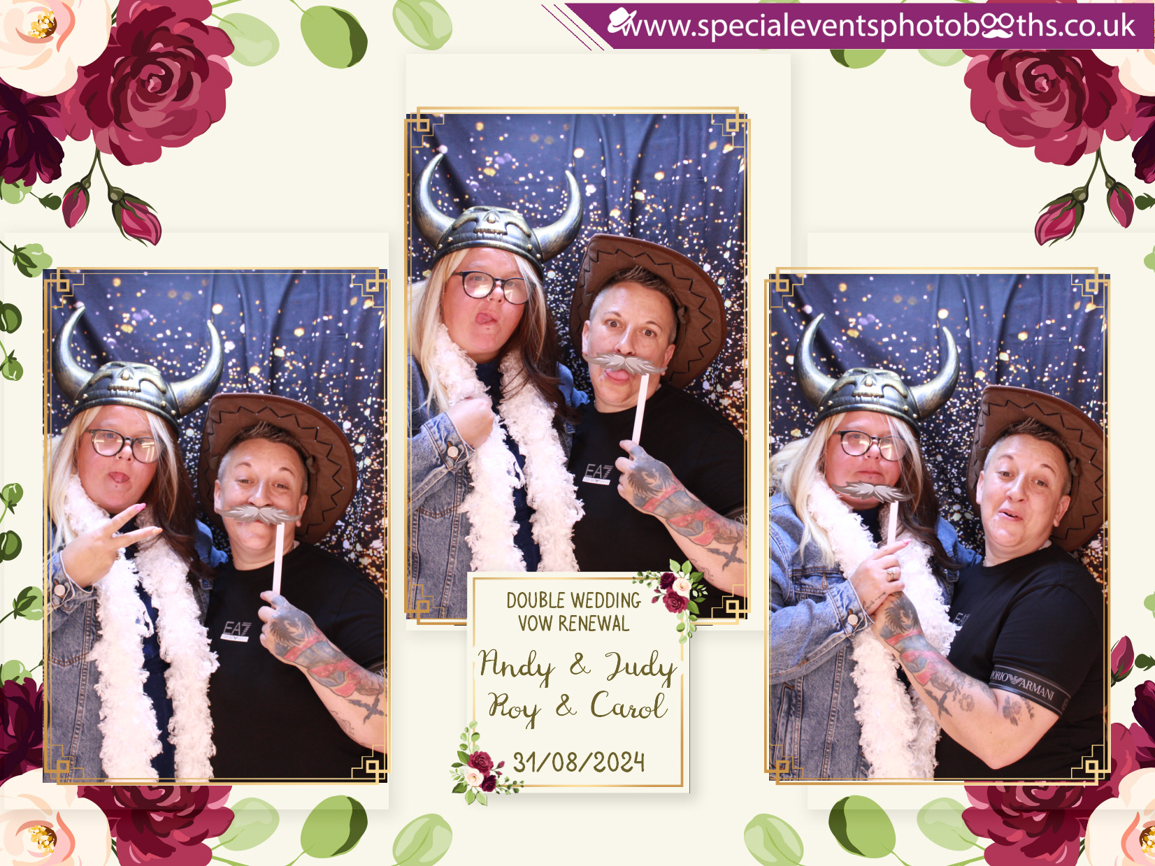 Double Wedding Vow Renewal - Roy & Carol - Andy & Jude | View more photos from the event at my.specialeventsphotobooths.co.uk/u/SpecialEventsPhotoBooths/Double-Wedding-Vow-Renewal-Roy-Carol-Andy-Jude
