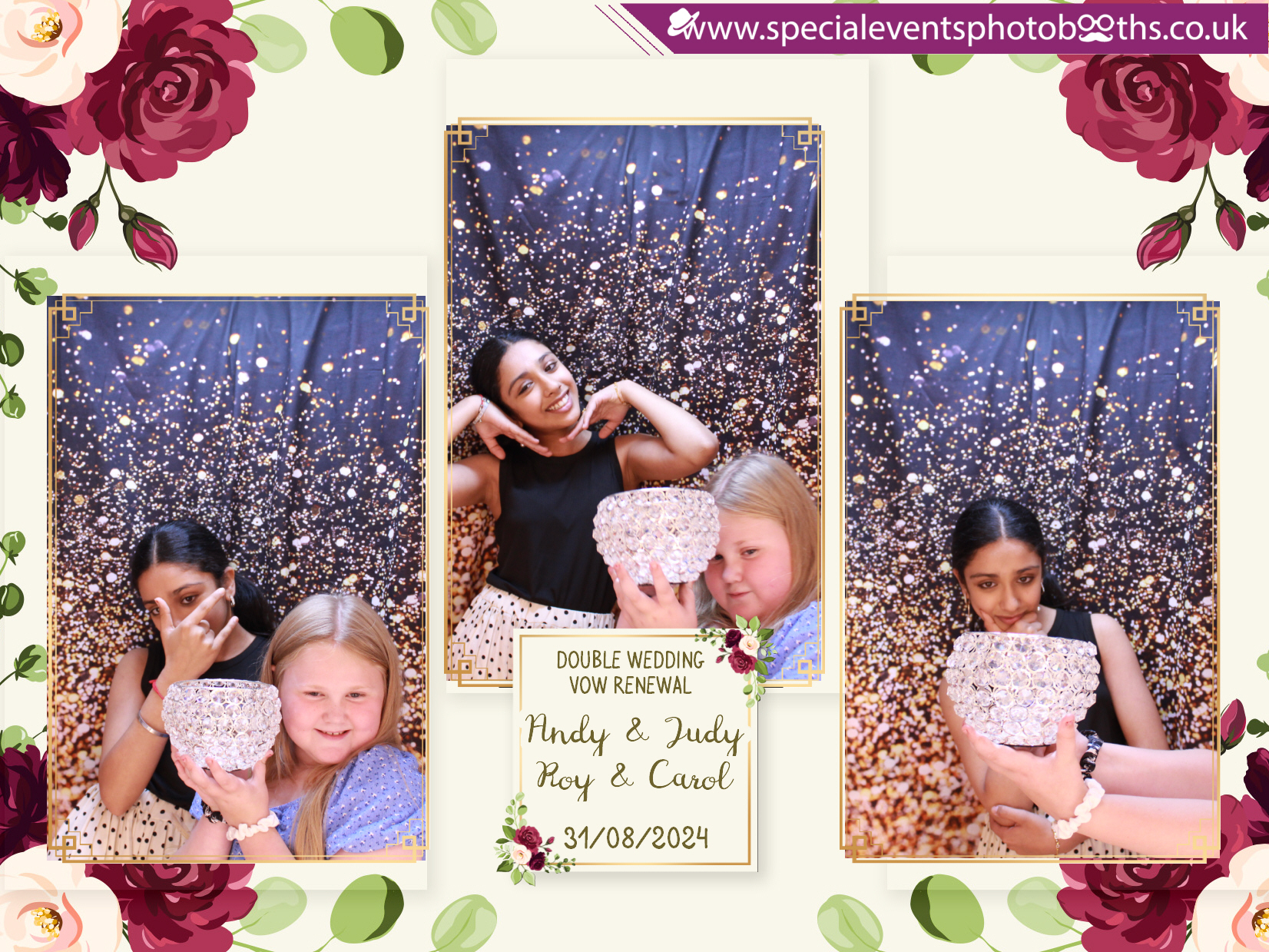Double Wedding Vow Renewal - Roy & Carol - Andy & Jude | View more photos from the event at my.specialeventsphotobooths.co.uk/u/SpecialEventsPhotoBooths/Double-Wedding-Vow-Renewal-Roy-Carol-Andy-Jude