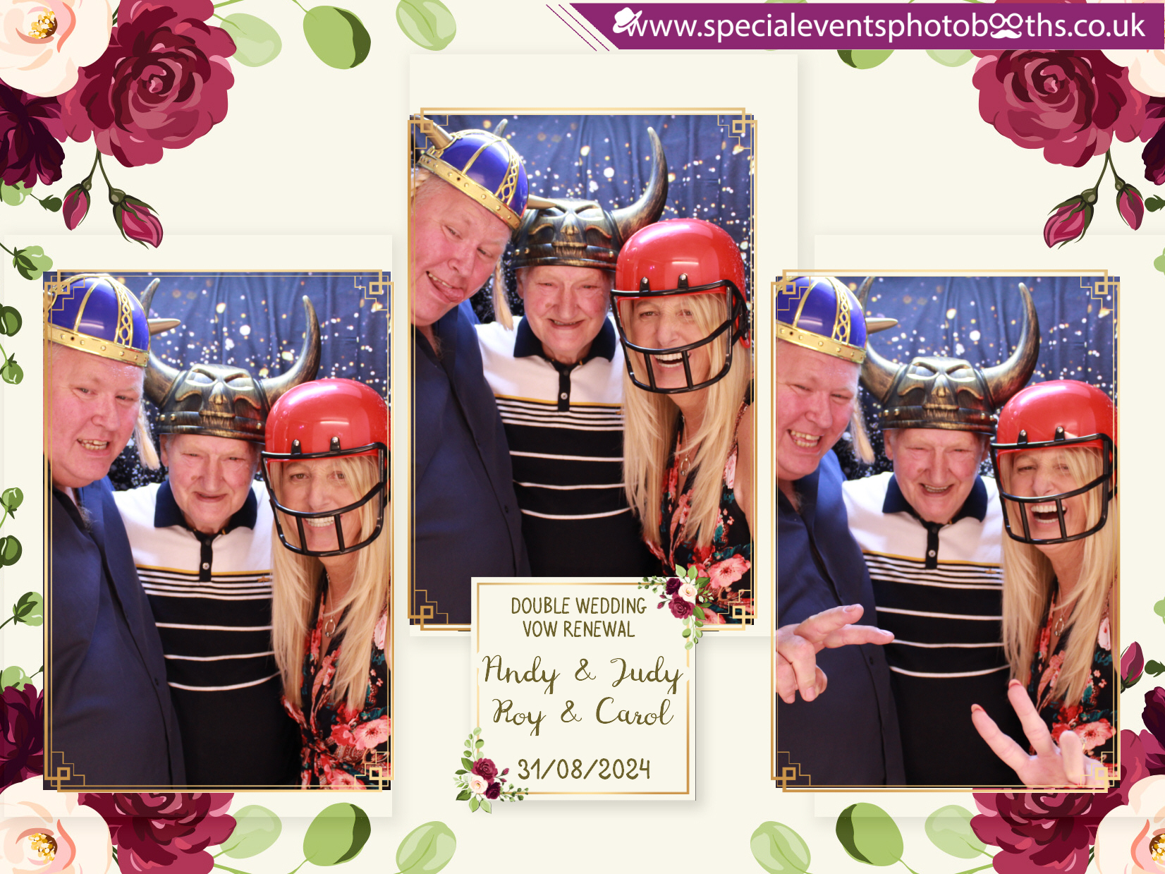 Double Wedding Vow Renewal - Roy & Carol - Andy & Jude | View more photos from the event at my.specialeventsphotobooths.co.uk/u/SpecialEventsPhotoBooths/Double-Wedding-Vow-Renewal-Roy-Carol-Andy-Jude