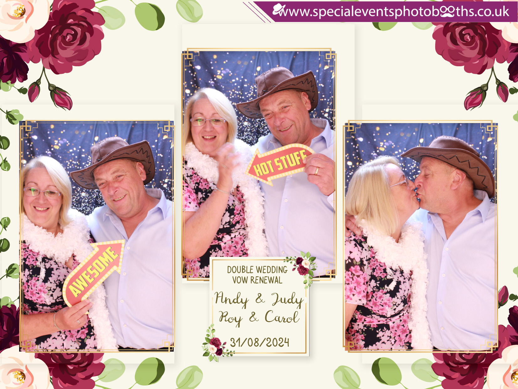 Double Wedding Vow Renewal - Roy & Carol - Andy & Jude | View more photos from the event at my.specialeventsphotobooths.co.uk/u/SpecialEventsPhotoBooths/Double-Wedding-Vow-Renewal-Roy-Carol-Andy-Jude