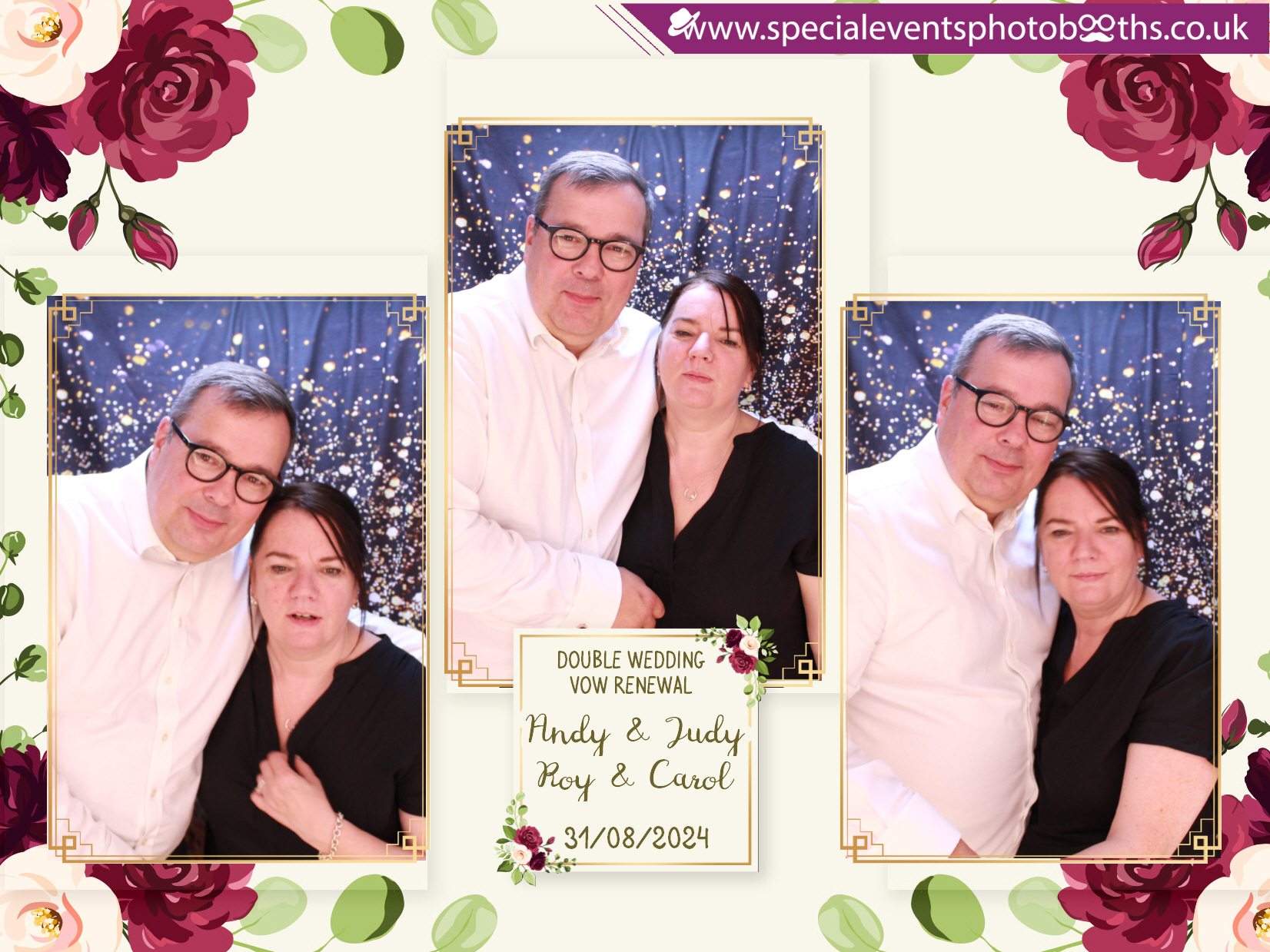 Double Wedding Vow Renewal - Roy & Carol - Andy & Jude | View more photos from the event at my.specialeventsphotobooths.co.uk/u/SpecialEventsPhotoBooths/Double-Wedding-Vow-Renewal-Roy-Carol-Andy-Jude