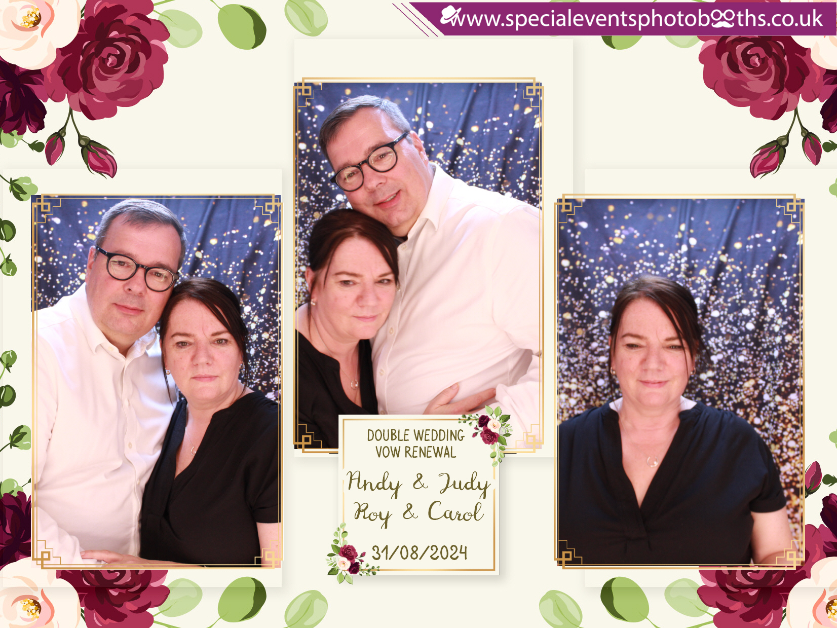 Double Wedding Vow Renewal - Roy & Carol - Andy & Jude | View more photos from the event at my.specialeventsphotobooths.co.uk/u/SpecialEventsPhotoBooths/Double-Wedding-Vow-Renewal-Roy-Carol-Andy-Jude