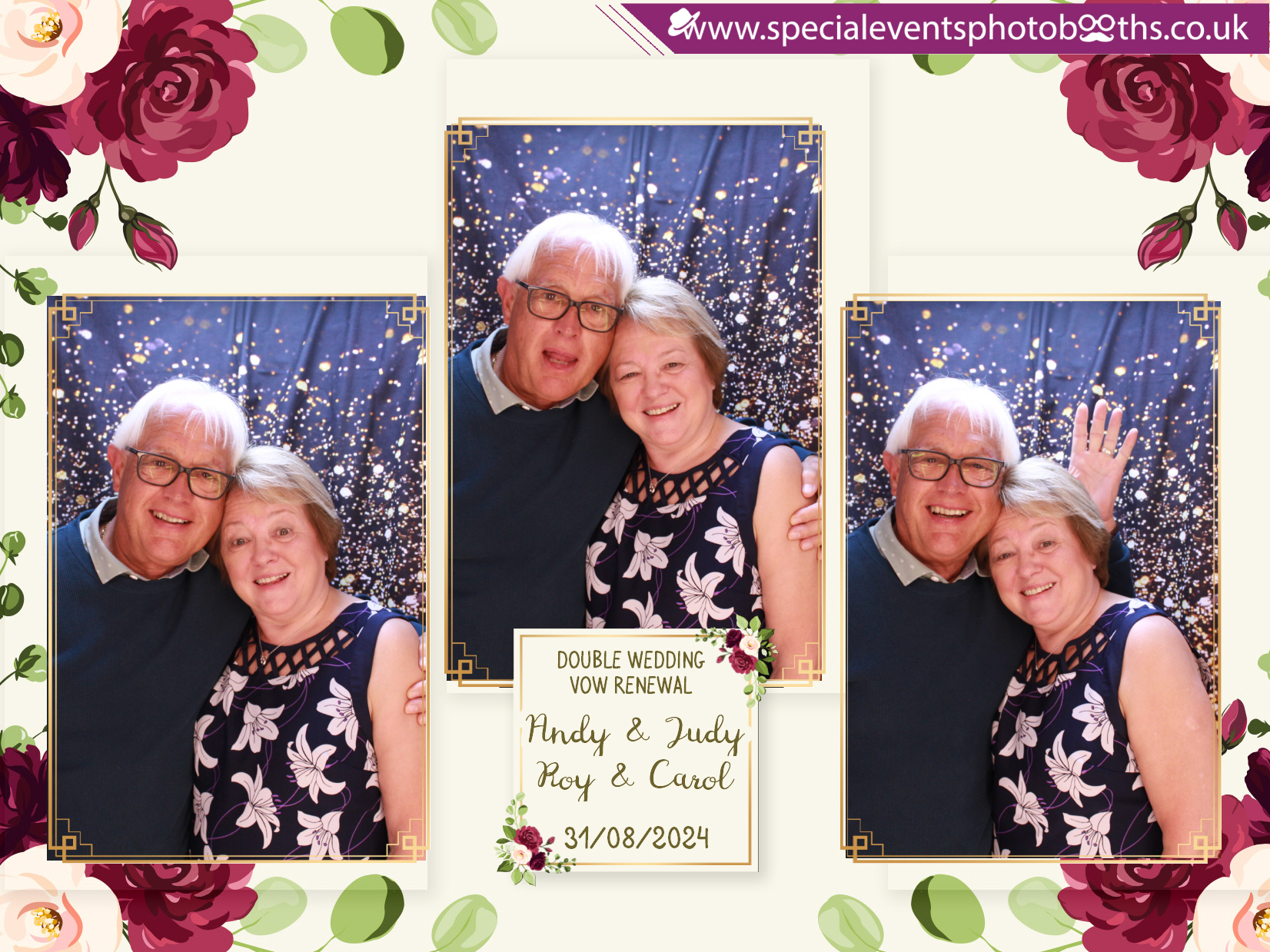 Double Wedding Vow Renewal - Roy & Carol - Andy & Jude | View more photos from the event at my.specialeventsphotobooths.co.uk/u/SpecialEventsPhotoBooths/Double-Wedding-Vow-Renewal-Roy-Carol-Andy-Jude