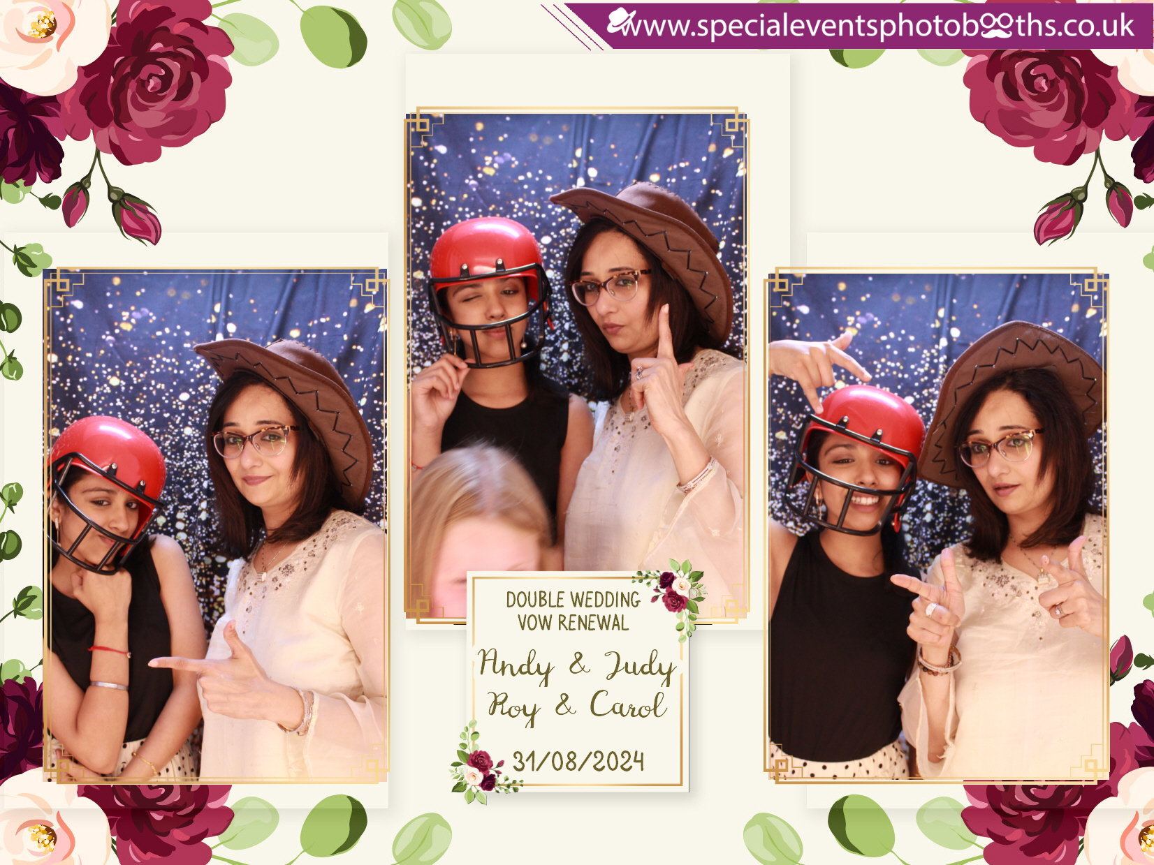 Double Wedding Vow Renewal - Roy & Carol - Andy & Jude | View more photos from the event at my.specialeventsphotobooths.co.uk/u/SpecialEventsPhotoBooths/Double-Wedding-Vow-Renewal-Roy-Carol-Andy-Jude