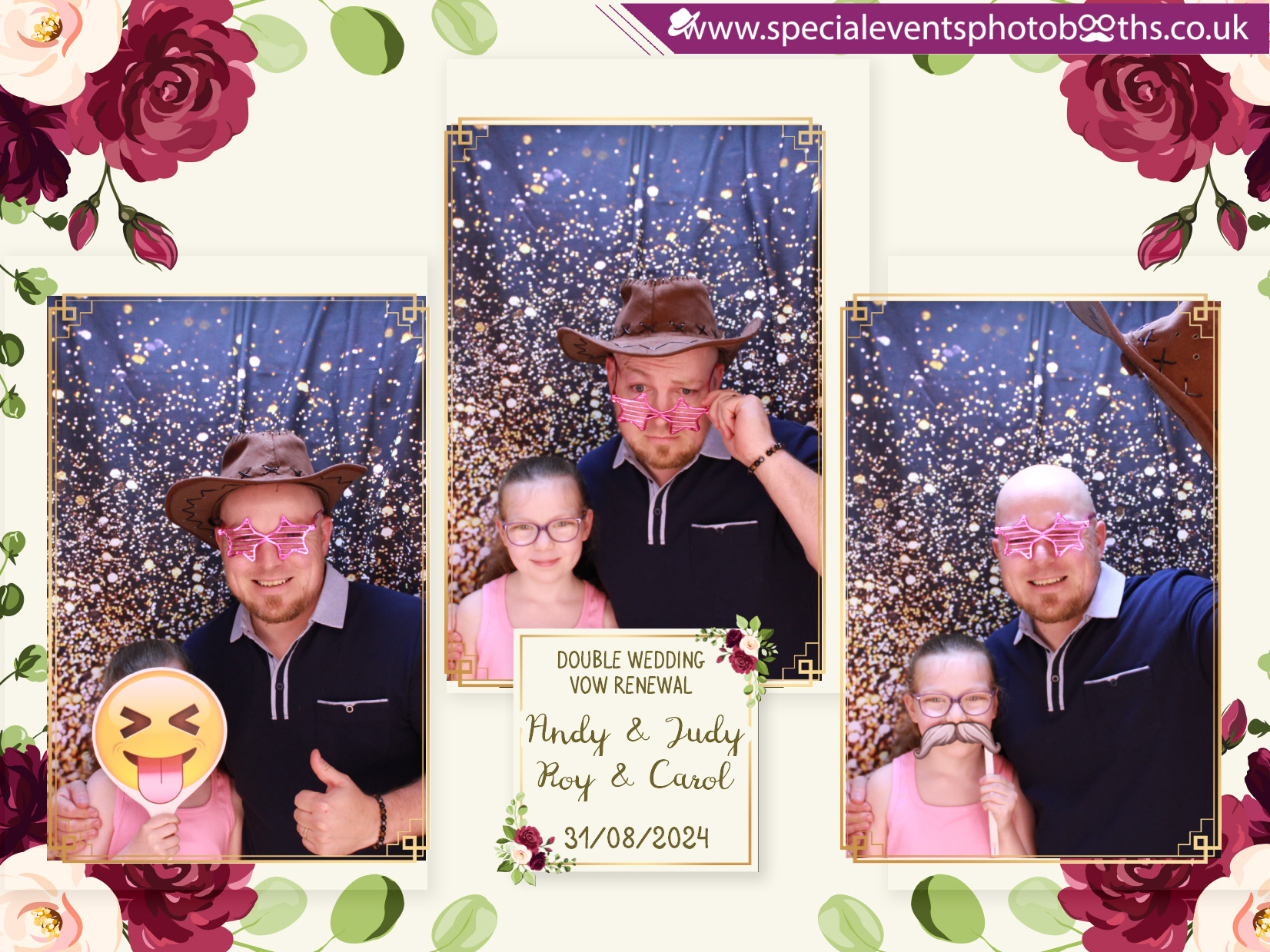 Double Wedding Vow Renewal - Roy & Carol - Andy & Jude | View more photos from the event at my.specialeventsphotobooths.co.uk/u/SpecialEventsPhotoBooths/Double-Wedding-Vow-Renewal-Roy-Carol-Andy-Jude