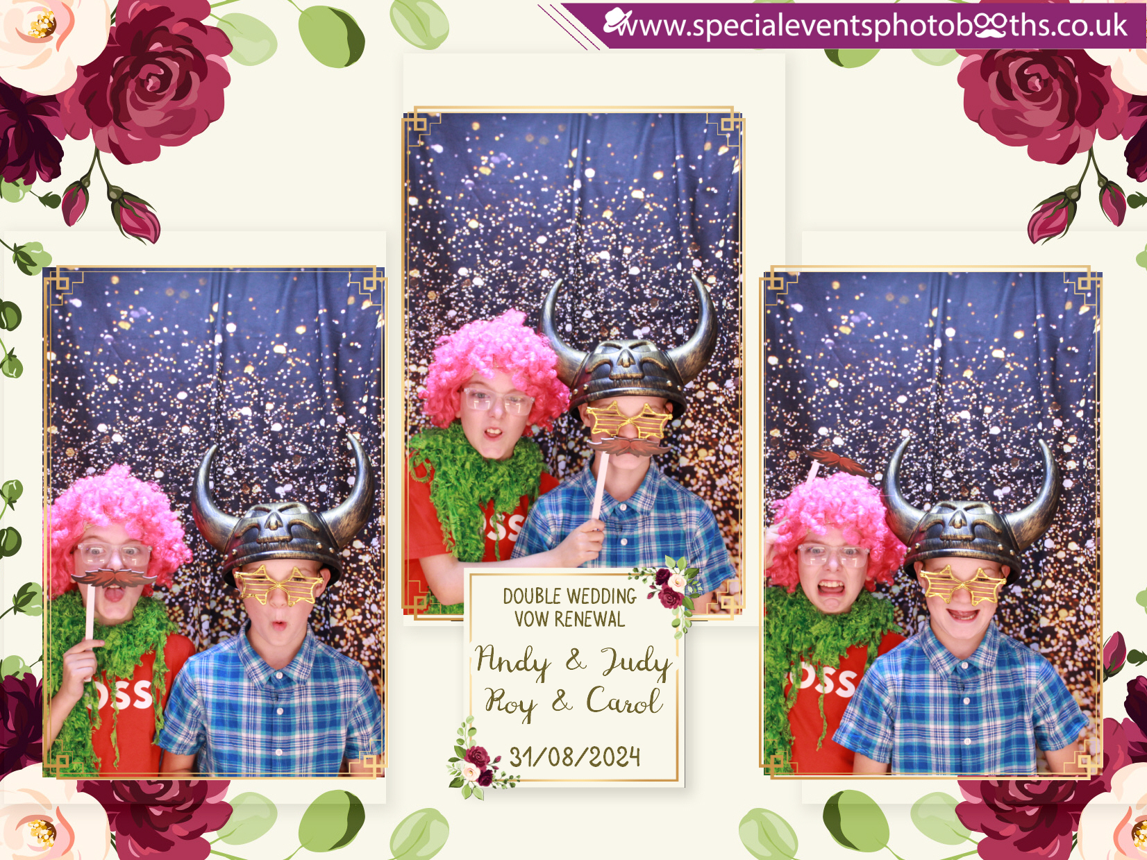 Double Wedding Vow Renewal - Roy & Carol - Andy & Jude | View more photos from the event at my.specialeventsphotobooths.co.uk/u/SpecialEventsPhotoBooths/Double-Wedding-Vow-Renewal-Roy-Carol-Andy-Jude