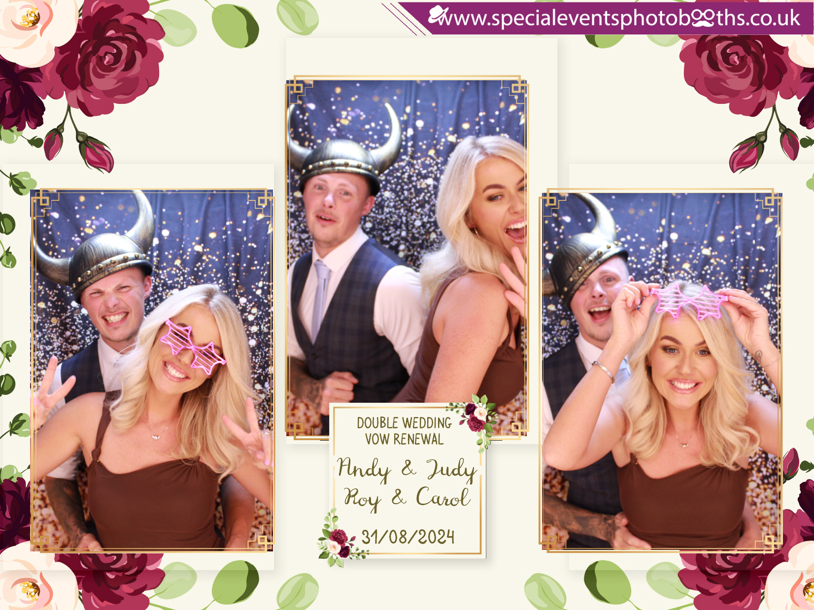 Double Wedding Vow Renewal - Roy & Carol - Andy & Jude | View more photos from the event at my.specialeventsphotobooths.co.uk/u/SpecialEventsPhotoBooths/Double-Wedding-Vow-Renewal-Roy-Carol-Andy-Jude