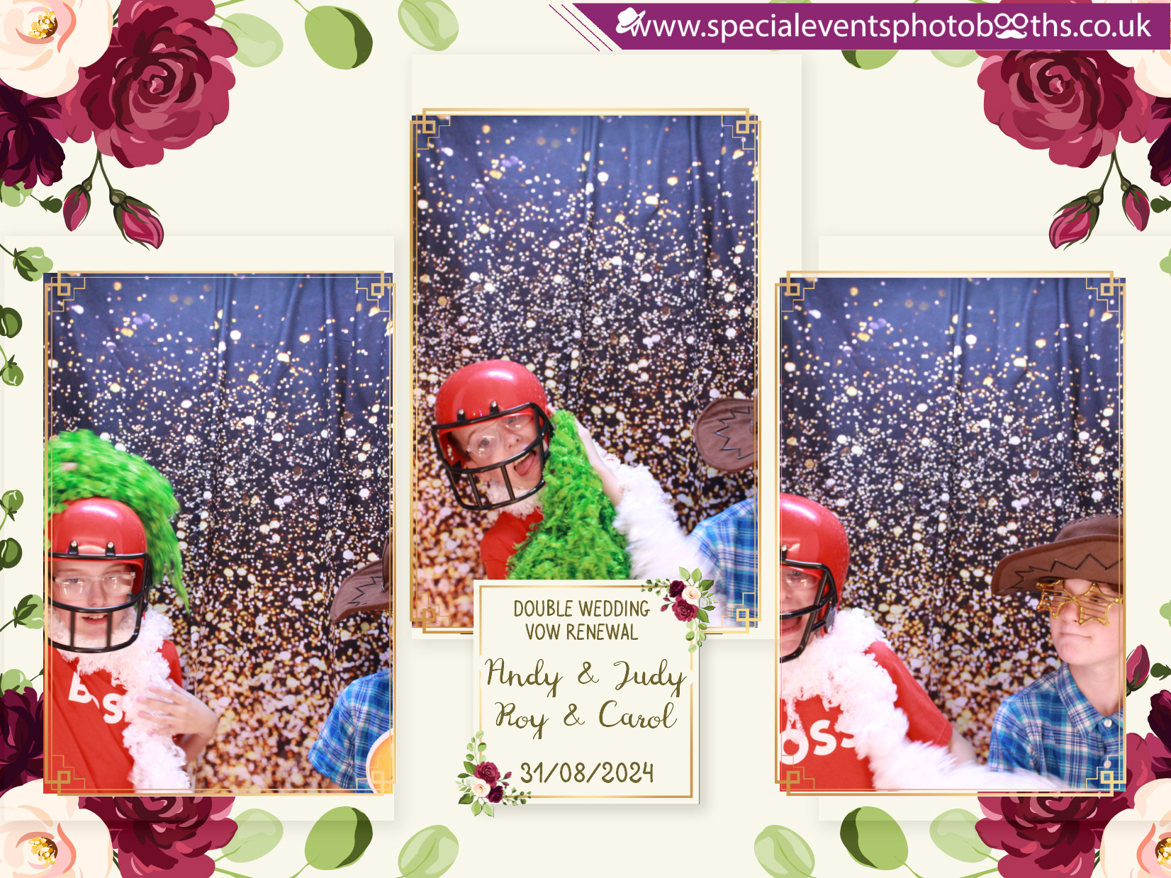 Double Wedding Vow Renewal - Roy & Carol - Andy & Jude | View more photos from the event at my.specialeventsphotobooths.co.uk/u/SpecialEventsPhotoBooths/Double-Wedding-Vow-Renewal-Roy-Carol-Andy-Jude