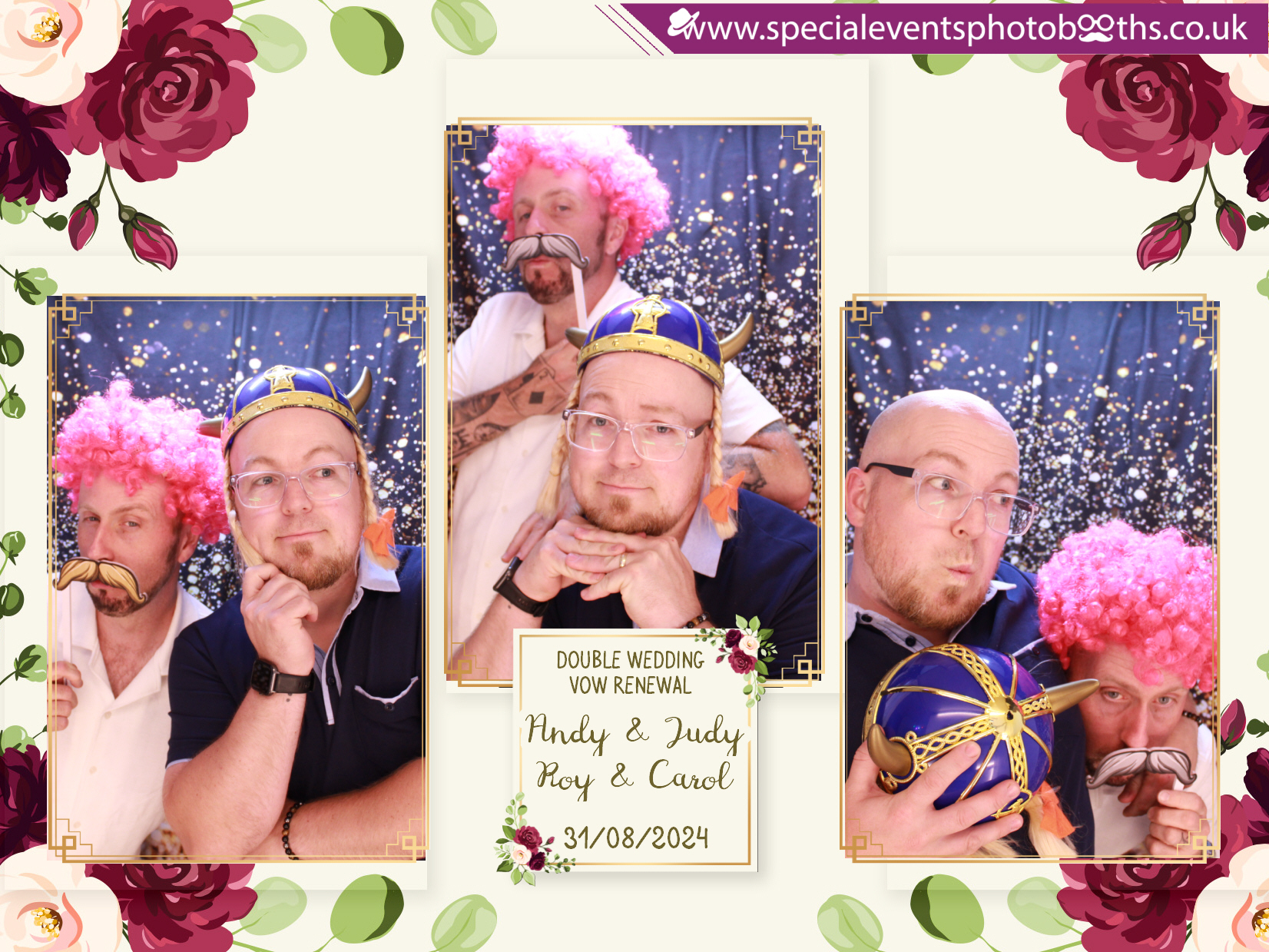 Double Wedding Vow Renewal - Roy & Carol - Andy & Jude | View more photos from the event at my.specialeventsphotobooths.co.uk/u/SpecialEventsPhotoBooths/Double-Wedding-Vow-Renewal-Roy-Carol-Andy-Jude