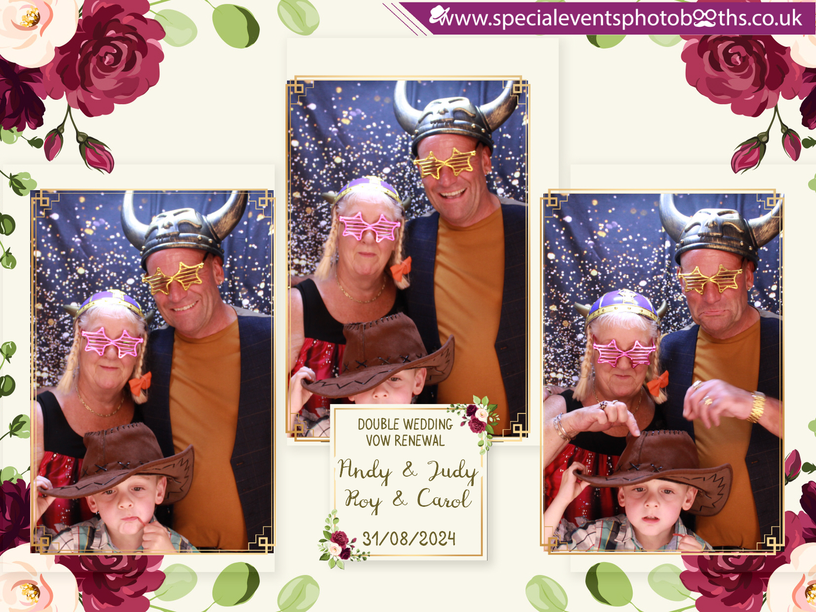 Double Wedding Vow Renewal - Roy & Carol - Andy & Jude | View more photos from the event at my.specialeventsphotobooths.co.uk/u/SpecialEventsPhotoBooths/Double-Wedding-Vow-Renewal-Roy-Carol-Andy-Jude