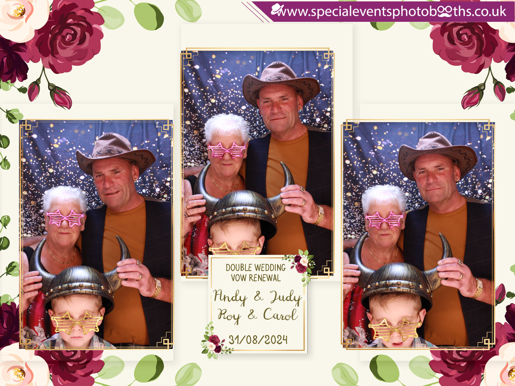 Double Wedding Vow Renewal - Roy & Carol - Andy & Jude | View more photos from the event at my.specialeventsphotobooths.co.uk/u/SpecialEventsPhotoBooths/Double-Wedding-Vow-Renewal-Roy-Carol-Andy-Jude