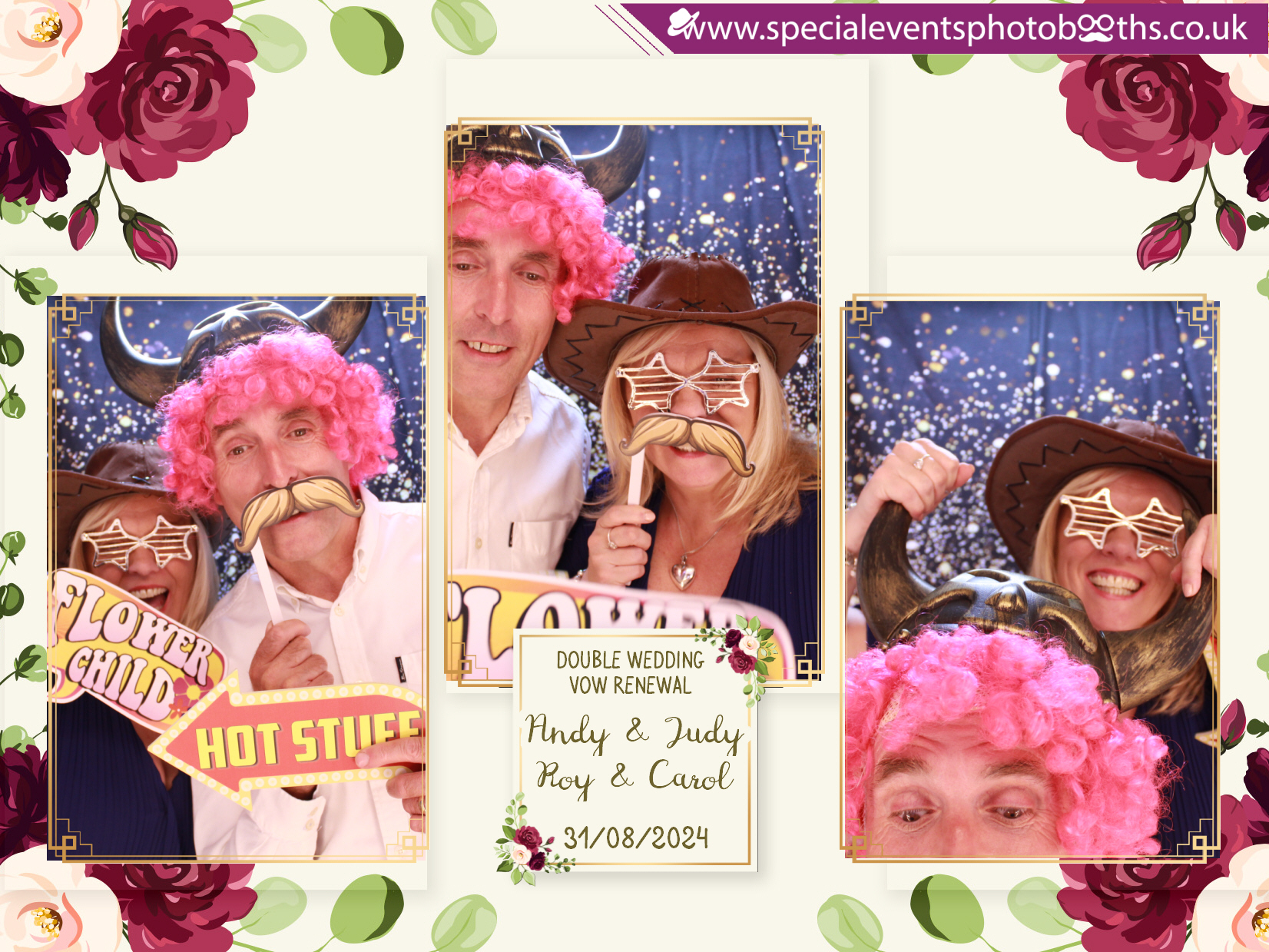Double Wedding Vow Renewal - Roy & Carol - Andy & Jude | View more photos from the event at my.specialeventsphotobooths.co.uk/u/SpecialEventsPhotoBooths/Double-Wedding-Vow-Renewal-Roy-Carol-Andy-Jude