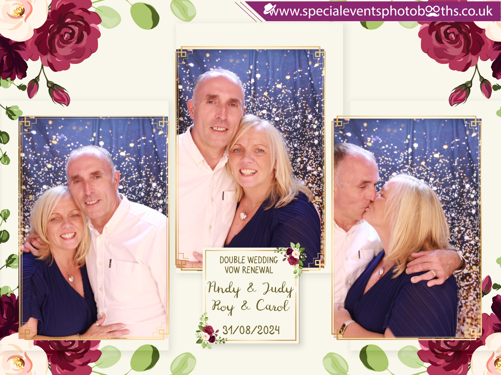 Double Wedding Vow Renewal - Roy & Carol - Andy & Jude | View more photos from the event at my.specialeventsphotobooths.co.uk/u/SpecialEventsPhotoBooths/Double-Wedding-Vow-Renewal-Roy-Carol-Andy-Jude