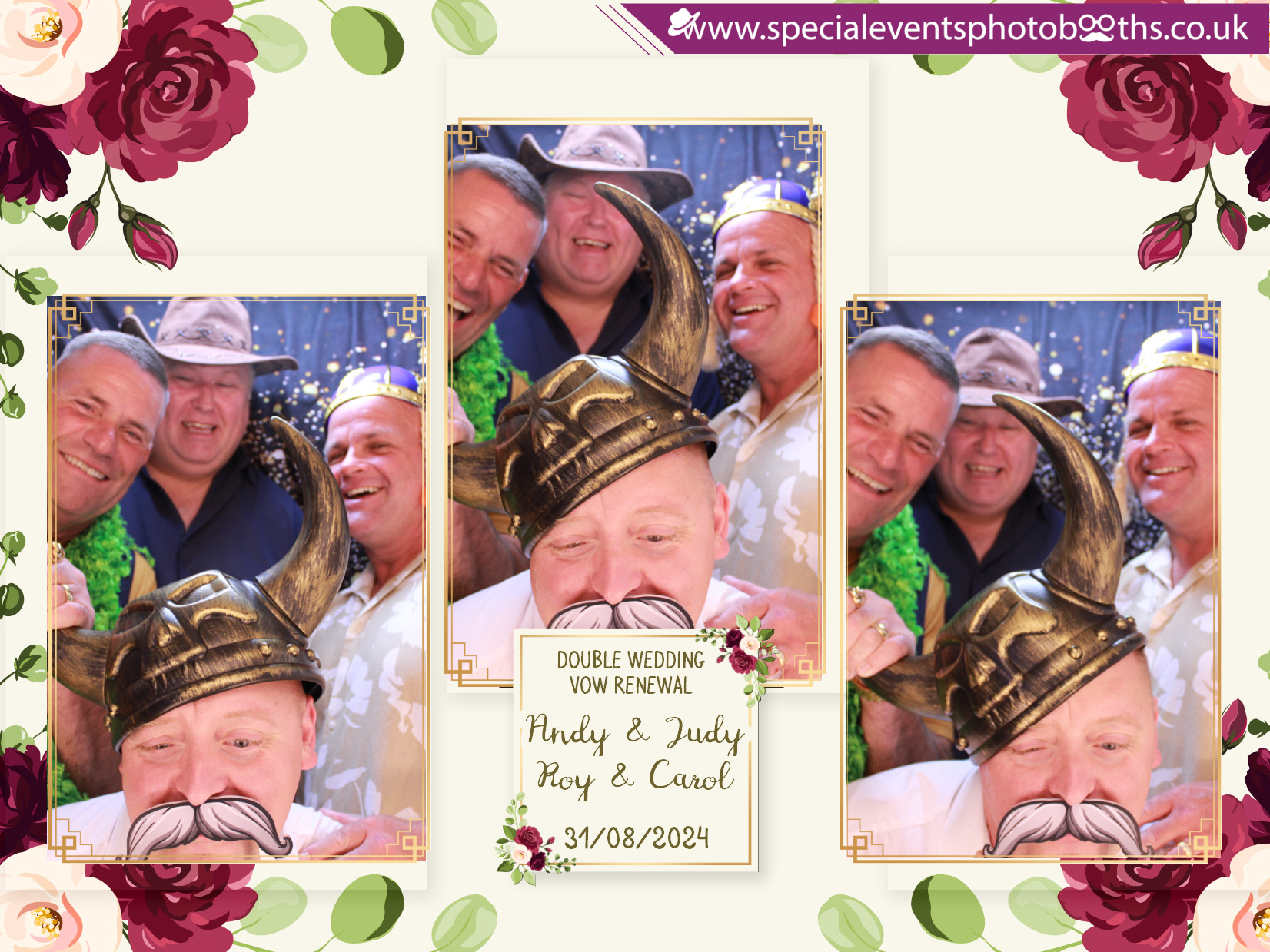 Double Wedding Vow Renewal - Roy & Carol - Andy & Jude | View more photos from the event at my.specialeventsphotobooths.co.uk/u/SpecialEventsPhotoBooths/Double-Wedding-Vow-Renewal-Roy-Carol-Andy-Jude