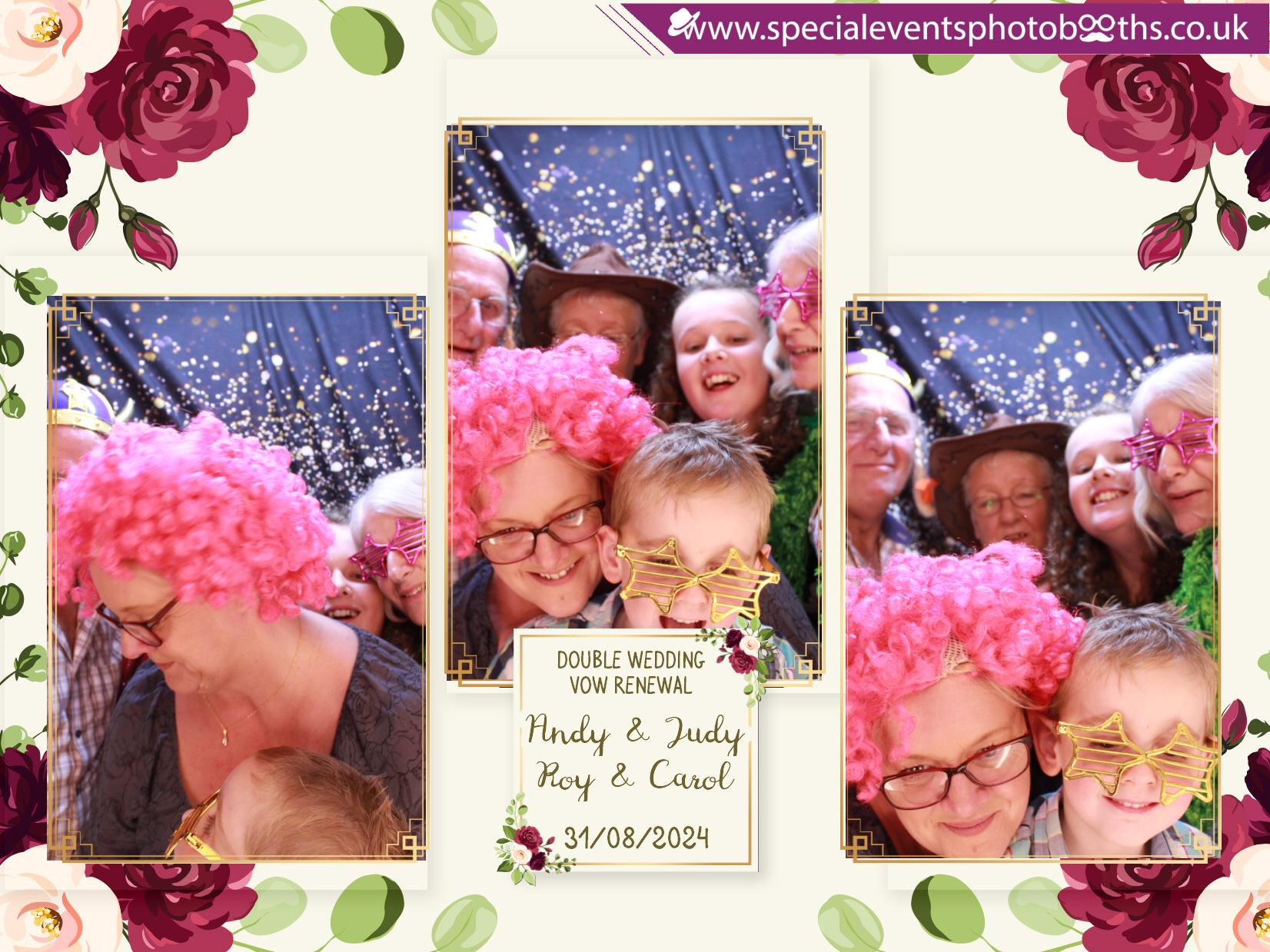 Double Wedding Vow Renewal - Roy & Carol - Andy & Jude | View more photos from the event at my.specialeventsphotobooths.co.uk/u/SpecialEventsPhotoBooths/Double-Wedding-Vow-Renewal-Roy-Carol-Andy-Jude