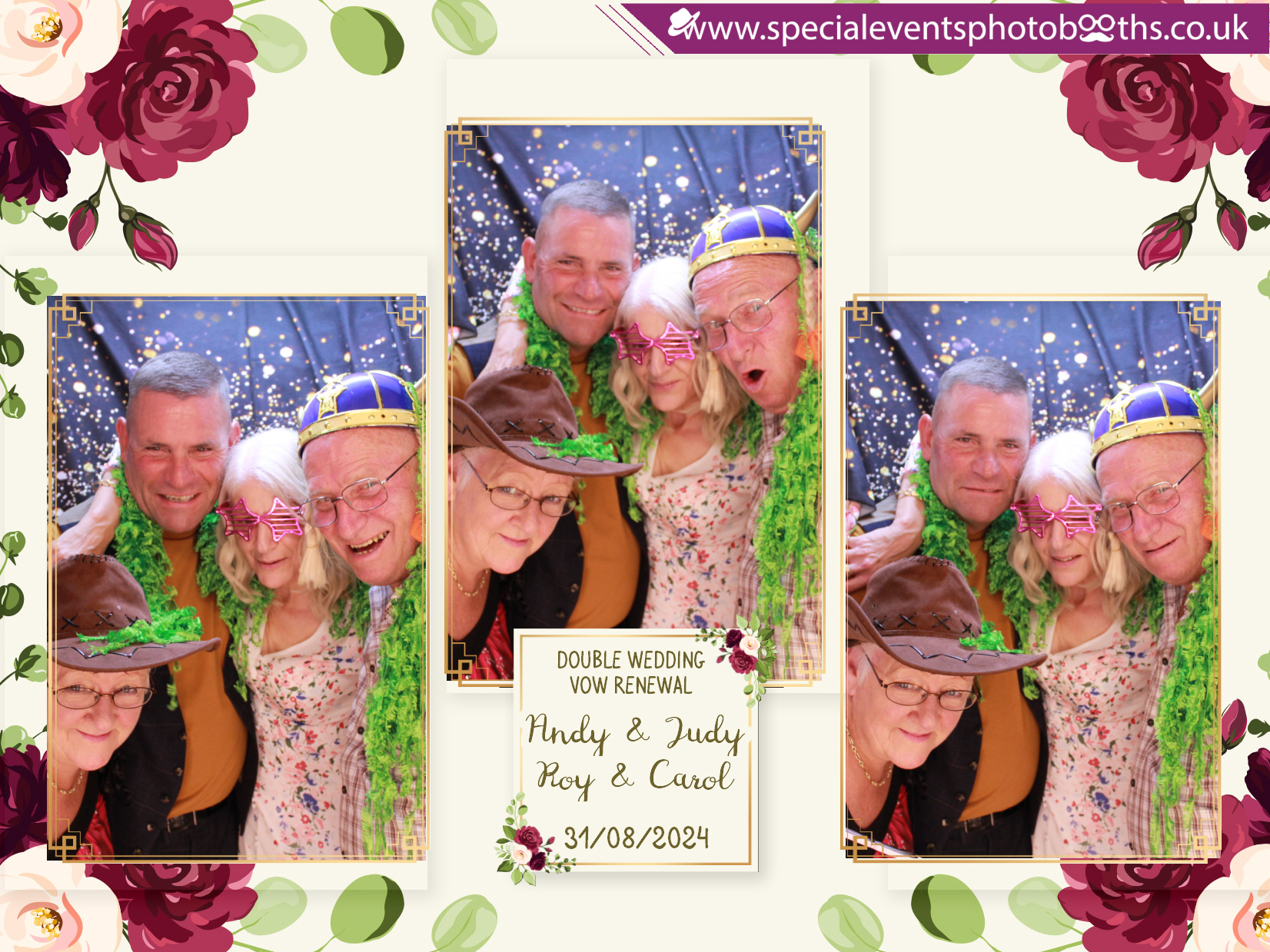 Double Wedding Vow Renewal - Roy & Carol - Andy & Jude | View more photos from the event at my.specialeventsphotobooths.co.uk/u/SpecialEventsPhotoBooths/Double-Wedding-Vow-Renewal-Roy-Carol-Andy-Jude