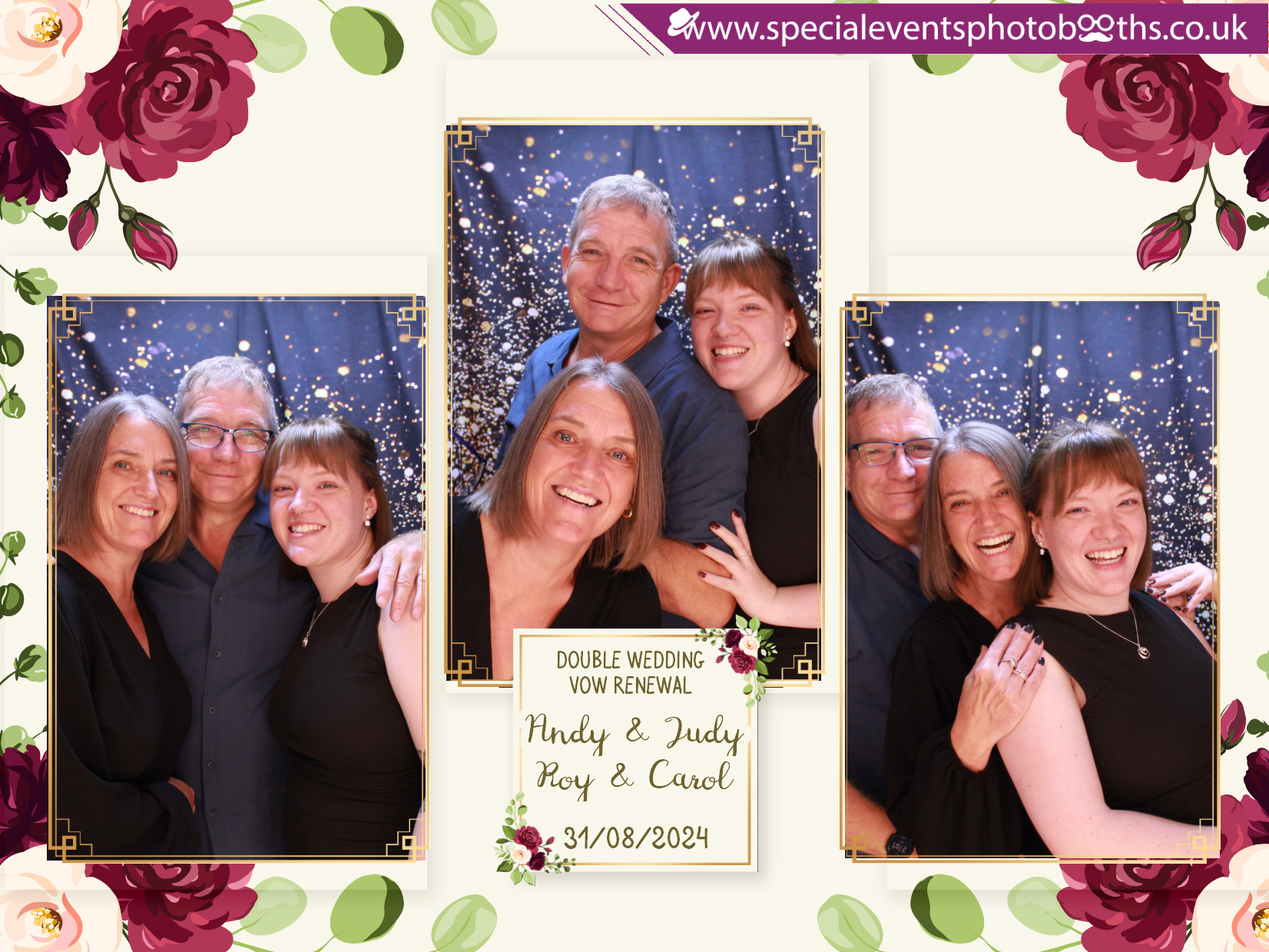Double Wedding Vow Renewal - Roy & Carol - Andy & Jude | View more photos from the event at my.specialeventsphotobooths.co.uk/u/SpecialEventsPhotoBooths/Double-Wedding-Vow-Renewal-Roy-Carol-Andy-Jude