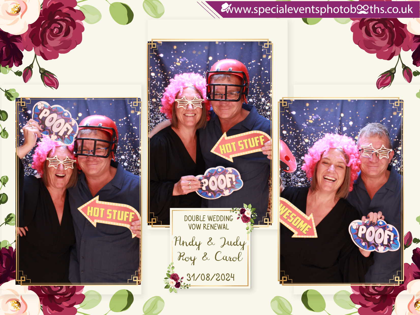 Double Wedding Vow Renewal - Roy & Carol - Andy & Jude | View more photos from the event at my.specialeventsphotobooths.co.uk/u/SpecialEventsPhotoBooths/Double-Wedding-Vow-Renewal-Roy-Carol-Andy-Jude
