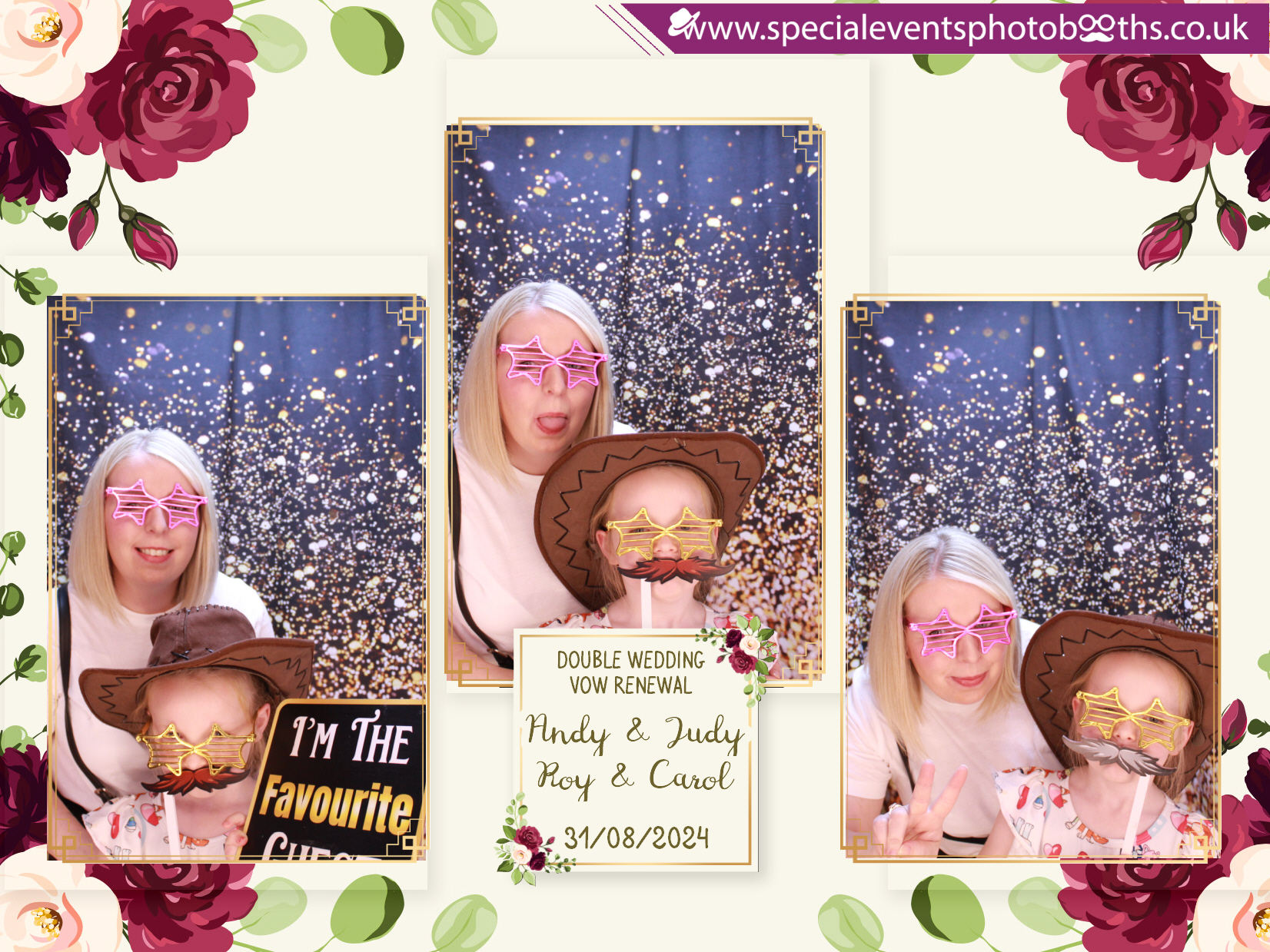Double Wedding Vow Renewal - Roy & Carol - Andy & Jude | View more photos from the event at my.specialeventsphotobooths.co.uk/u/SpecialEventsPhotoBooths/Double-Wedding-Vow-Renewal-Roy-Carol-Andy-Jude