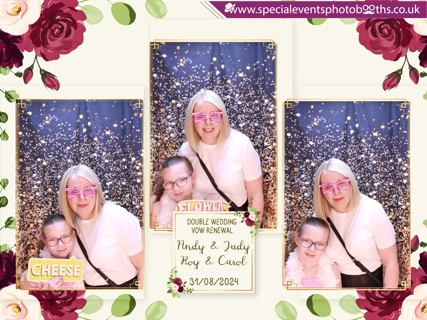 Double Wedding Vow Renewal - Roy & Carol - Andy & Jude | View more photos from the event at my.specialeventsphotobooths.co.uk/u/SpecialEventsPhotoBooths/Double-Wedding-Vow-Renewal-Roy-Carol-Andy-Jude