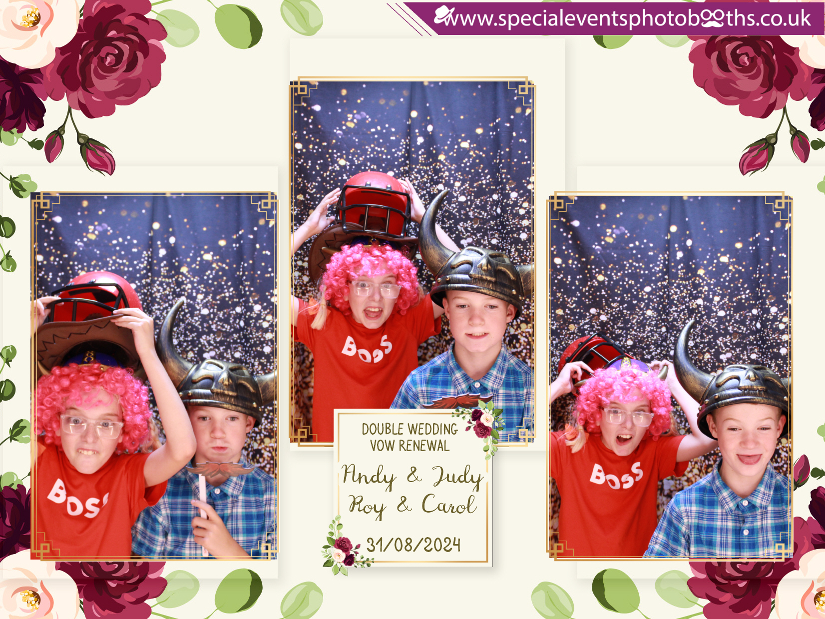 Double Wedding Vow Renewal - Roy & Carol - Andy & Jude | View more photos from the event at my.specialeventsphotobooths.co.uk/u/SpecialEventsPhotoBooths/Double-Wedding-Vow-Renewal-Roy-Carol-Andy-Jude