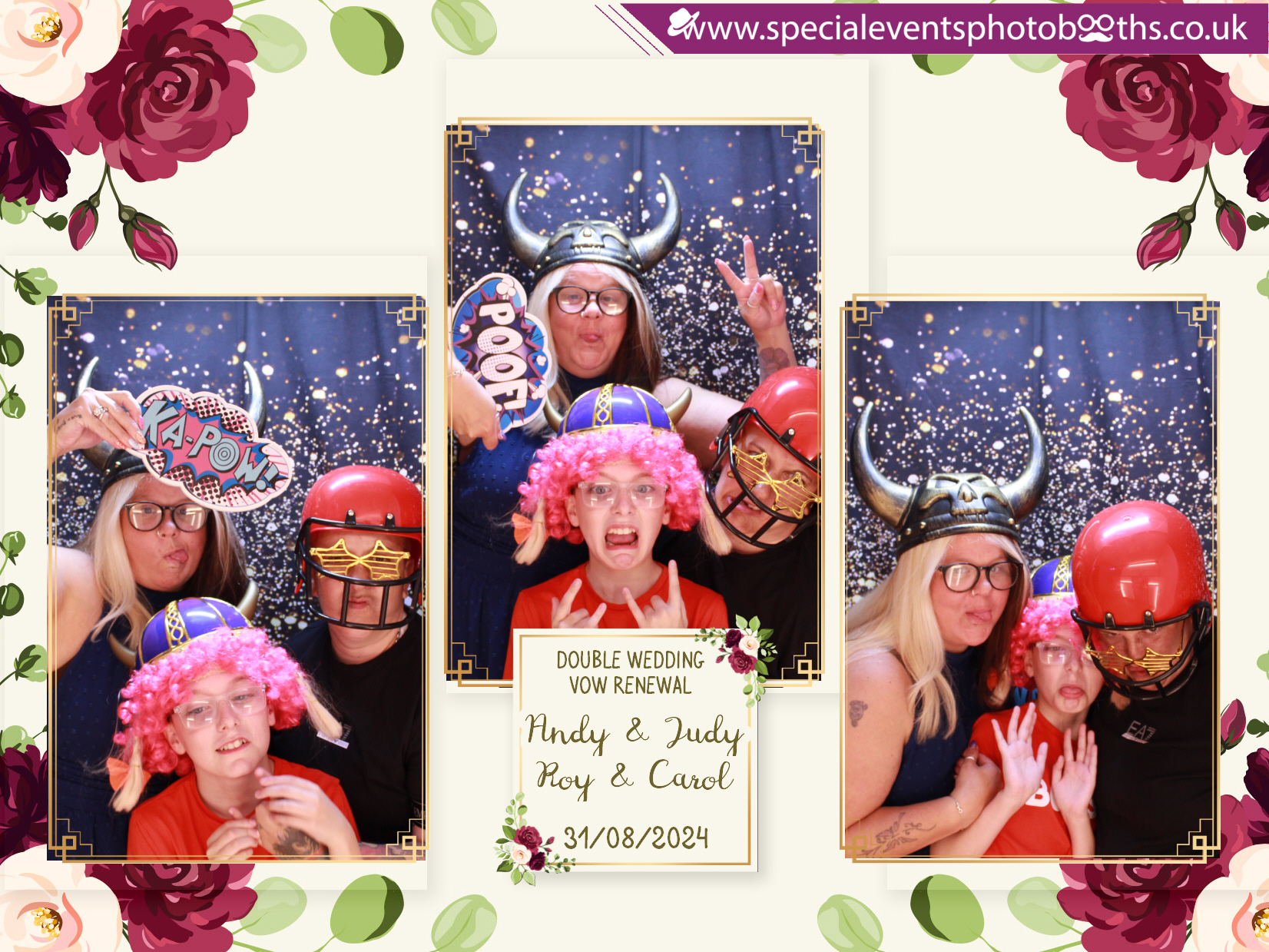 Double Wedding Vow Renewal - Roy & Carol - Andy & Jude | View more photos from the event at my.specialeventsphotobooths.co.uk/u/SpecialEventsPhotoBooths/Double-Wedding-Vow-Renewal-Roy-Carol-Andy-Jude