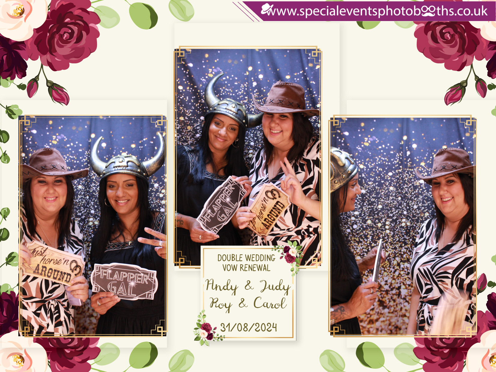 Double Wedding Vow Renewal - Roy & Carol - Andy & Jude | View more photos from the event at my.specialeventsphotobooths.co.uk/u/SpecialEventsPhotoBooths/Double-Wedding-Vow-Renewal-Roy-Carol-Andy-Jude