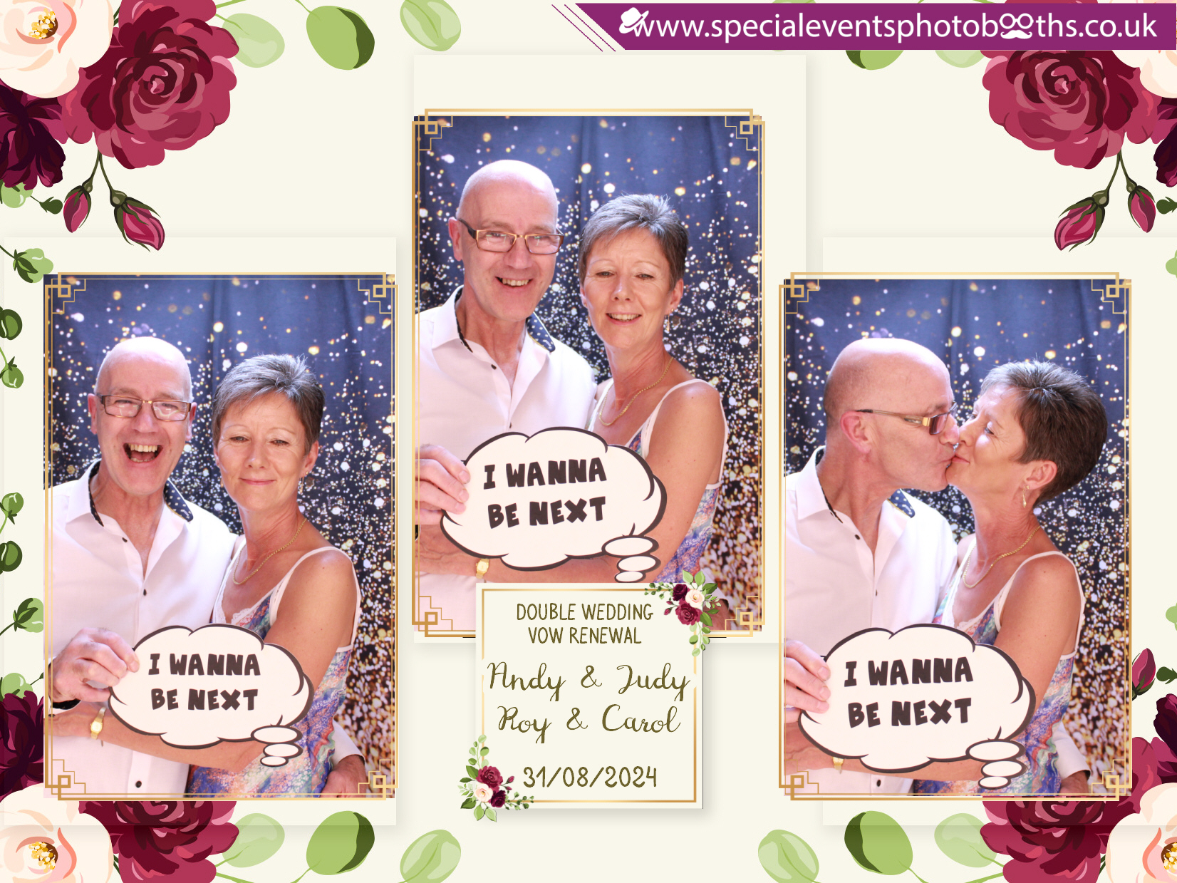 Double Wedding Vow Renewal - Roy & Carol - Andy & Jude | View more photos from the event at my.specialeventsphotobooths.co.uk/u/SpecialEventsPhotoBooths/Double-Wedding-Vow-Renewal-Roy-Carol-Andy-Jude