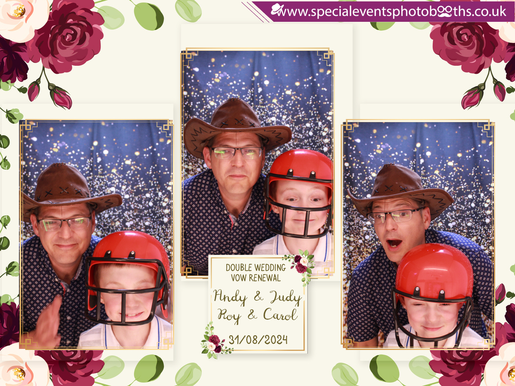 Double Wedding Vow Renewal - Roy & Carol - Andy & Jude | View more photos from the event at my.specialeventsphotobooths.co.uk/u/SpecialEventsPhotoBooths/Double-Wedding-Vow-Renewal-Roy-Carol-Andy-Jude