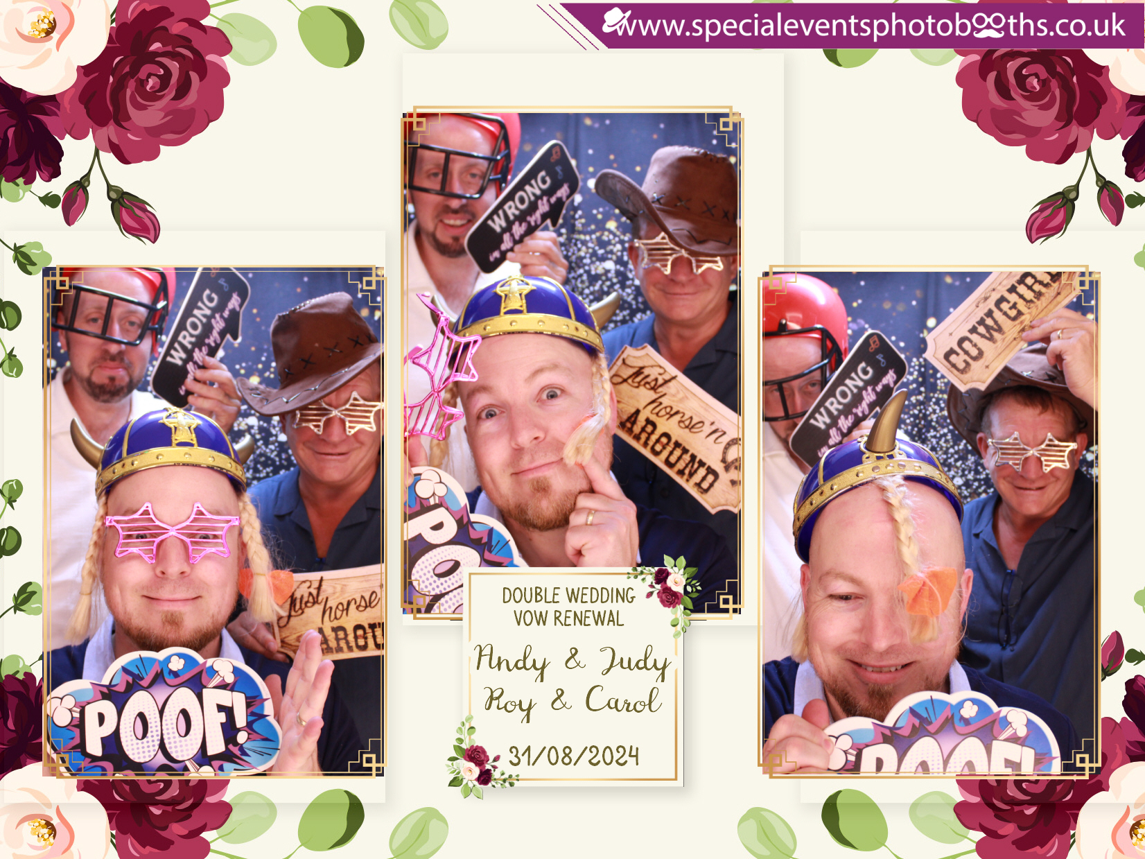 Double Wedding Vow Renewal - Roy & Carol - Andy & Jude | View more photos from the event at my.specialeventsphotobooths.co.uk/u/SpecialEventsPhotoBooths/Double-Wedding-Vow-Renewal-Roy-Carol-Andy-Jude