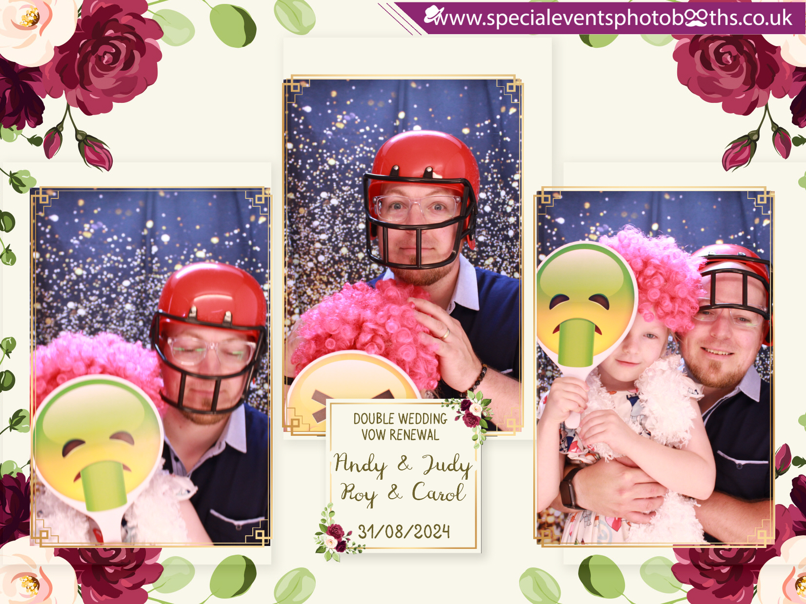 Double Wedding Vow Renewal - Roy & Carol - Andy & Jude | View more photos from the event at my.specialeventsphotobooths.co.uk/u/SpecialEventsPhotoBooths/Double-Wedding-Vow-Renewal-Roy-Carol-Andy-Jude