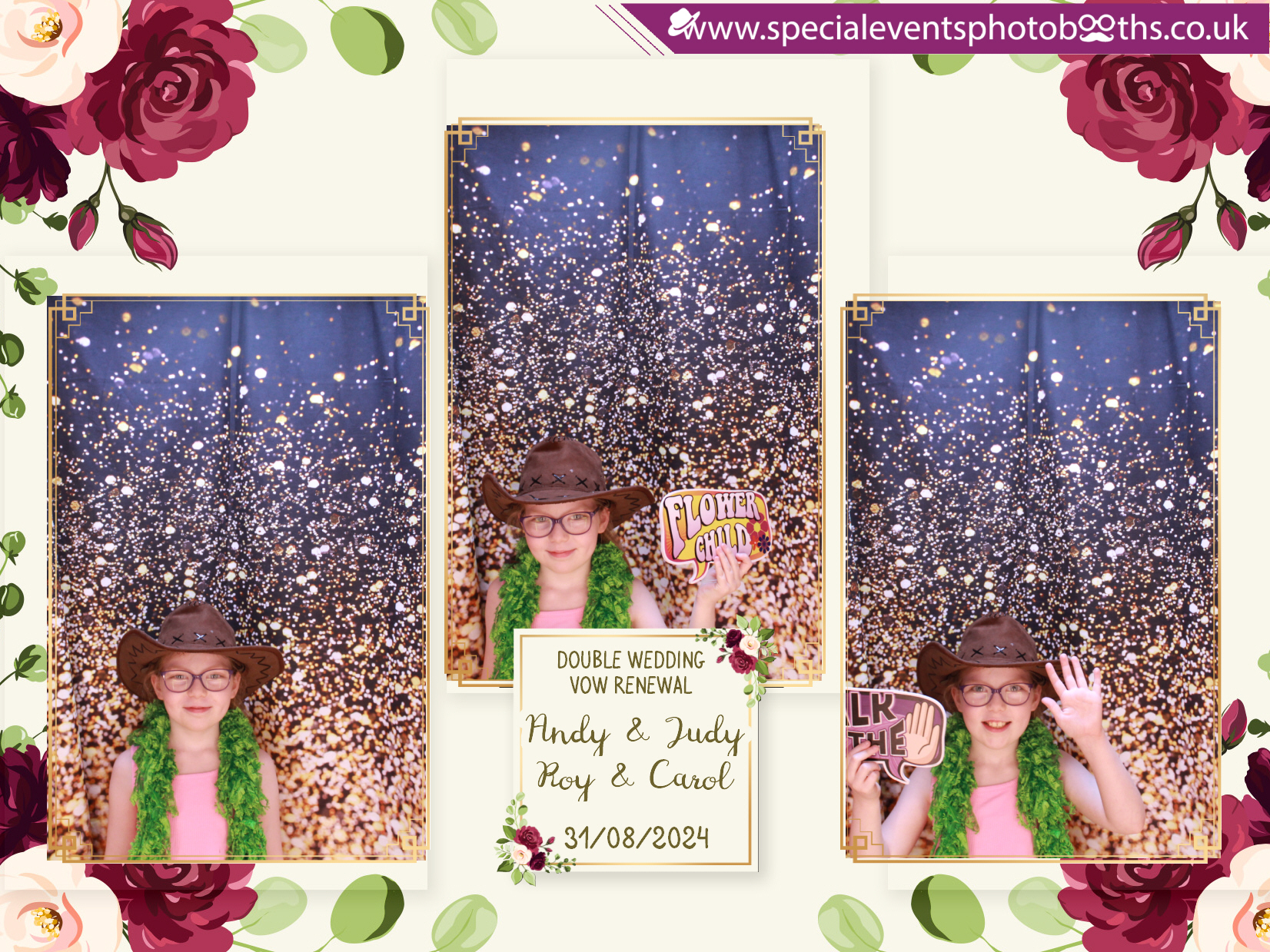 Double Wedding Vow Renewal - Roy & Carol - Andy & Jude | View more photos from the event at my.specialeventsphotobooths.co.uk/u/SpecialEventsPhotoBooths/Double-Wedding-Vow-Renewal-Roy-Carol-Andy-Jude