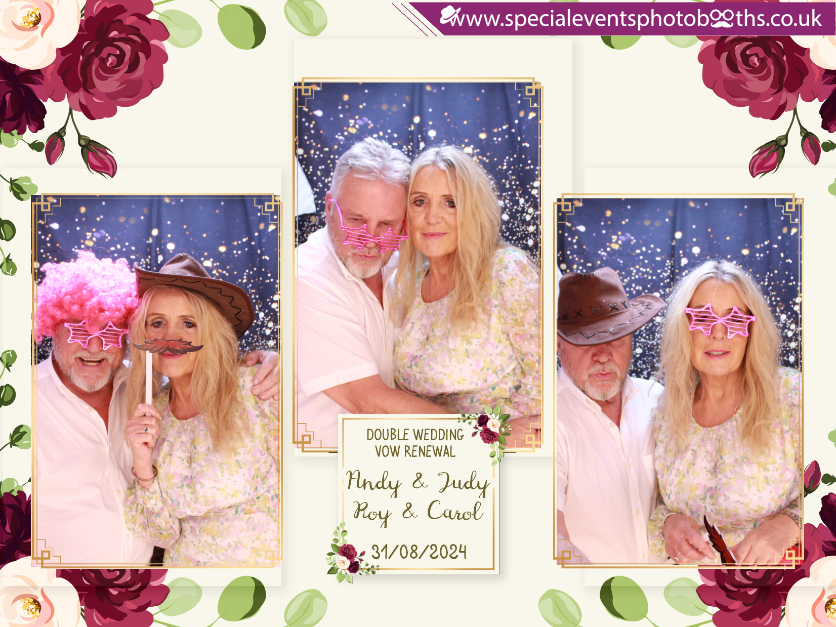 Double Wedding Vow Renewal - Roy & Carol - Andy & Jude | View more photos from the event at my.specialeventsphotobooths.co.uk/u/SpecialEventsPhotoBooths/Double-Wedding-Vow-Renewal-Roy-Carol-Andy-Jude