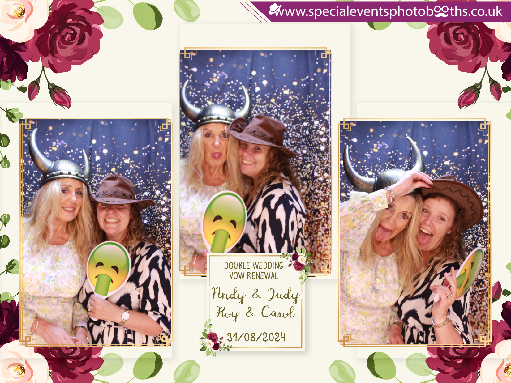 Double Wedding Vow Renewal - Roy & Carol - Andy & Jude | View more photos from the event at my.specialeventsphotobooths.co.uk/u/SpecialEventsPhotoBooths/Double-Wedding-Vow-Renewal-Roy-Carol-Andy-Jude