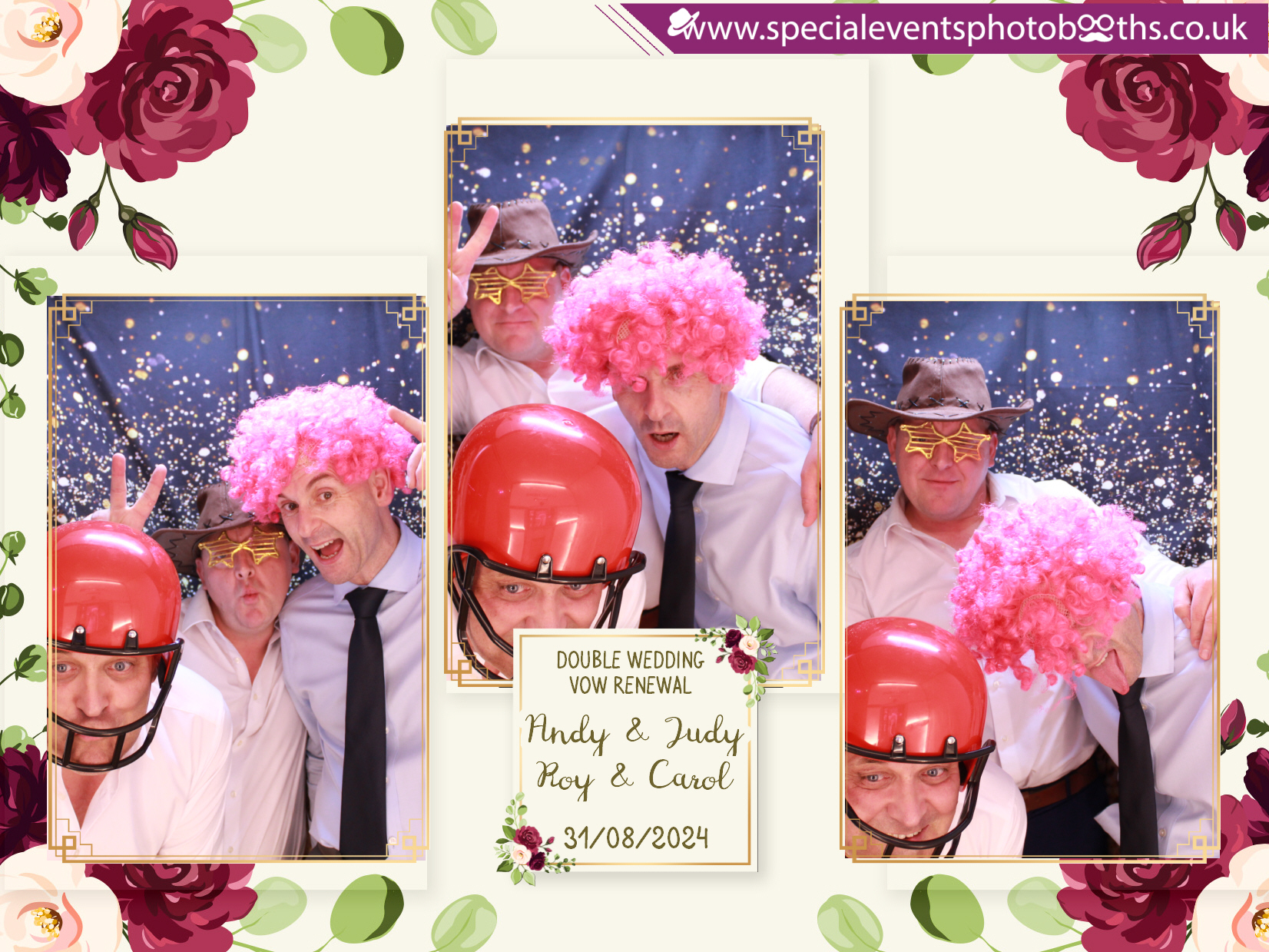 Double Wedding Vow Renewal - Roy & Carol - Andy & Jude | View more photos from the event at my.specialeventsphotobooths.co.uk/u/SpecialEventsPhotoBooths/Double-Wedding-Vow-Renewal-Roy-Carol-Andy-Jude
