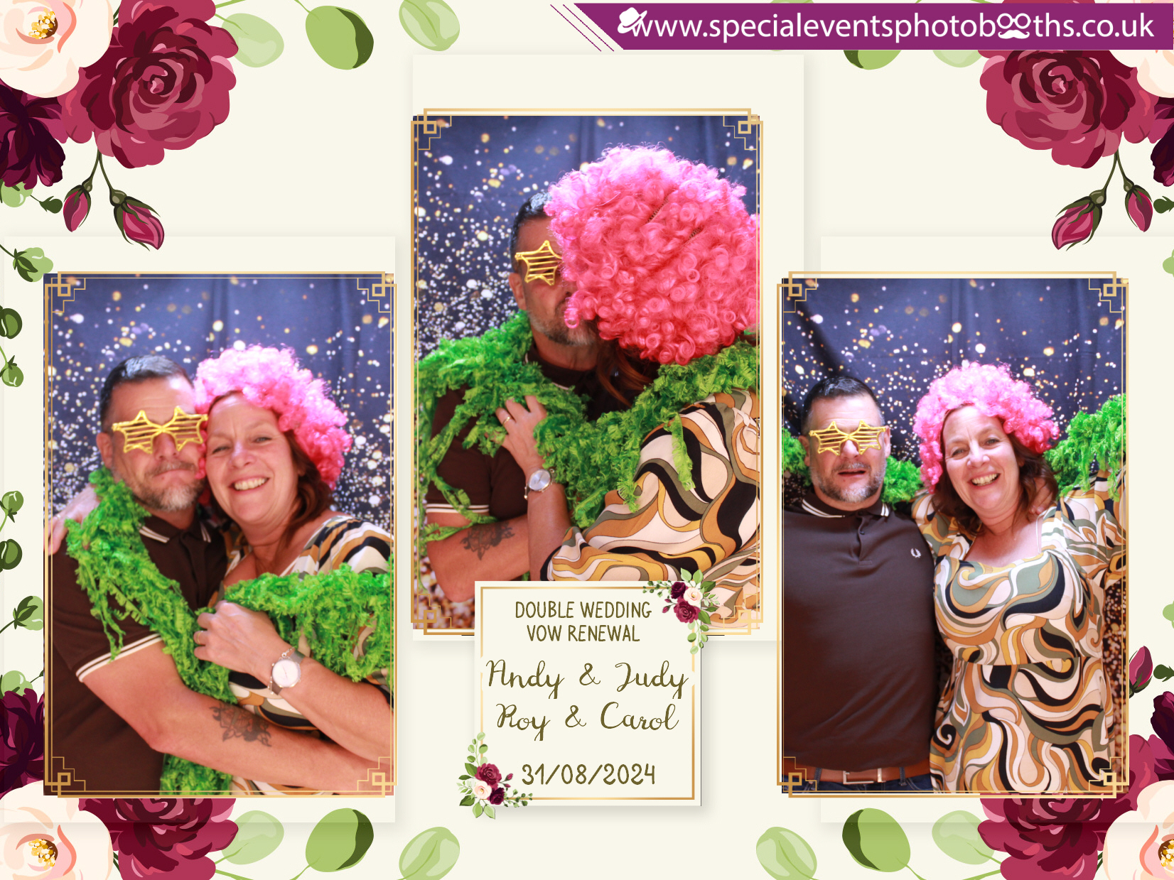 Double Wedding Vow Renewal - Roy & Carol - Andy & Jude | View more photos from the event at my.specialeventsphotobooths.co.uk/u/SpecialEventsPhotoBooths/Double-Wedding-Vow-Renewal-Roy-Carol-Andy-Jude