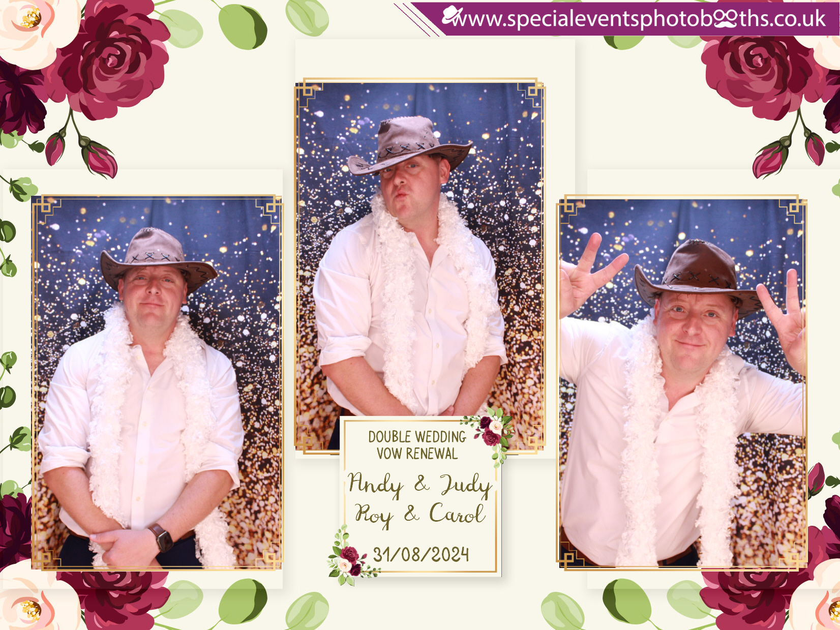 Double Wedding Vow Renewal - Roy & Carol - Andy & Jude | View more photos from the event at my.specialeventsphotobooths.co.uk/u/SpecialEventsPhotoBooths/Double-Wedding-Vow-Renewal-Roy-Carol-Andy-Jude