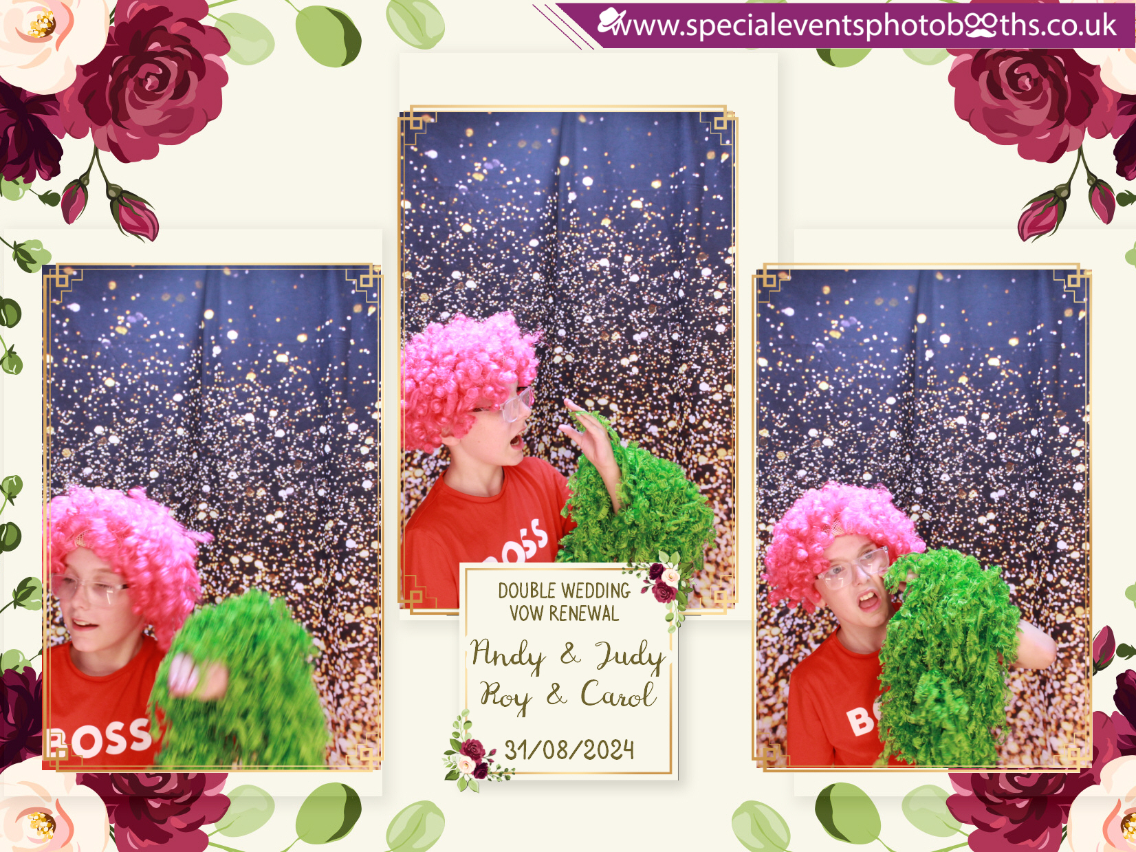 Double Wedding Vow Renewal - Roy & Carol - Andy & Jude | View more photos from the event at my.specialeventsphotobooths.co.uk/u/SpecialEventsPhotoBooths/Double-Wedding-Vow-Renewal-Roy-Carol-Andy-Jude
