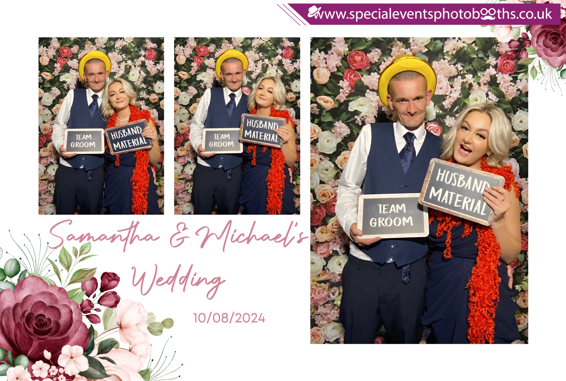 Samantha & Michael's Wedding | View more photos from the event at my.specialeventsphotobooths.co.uk/u/SpecialEventsPhotoBooths/Samantha-Michaels-Wedding