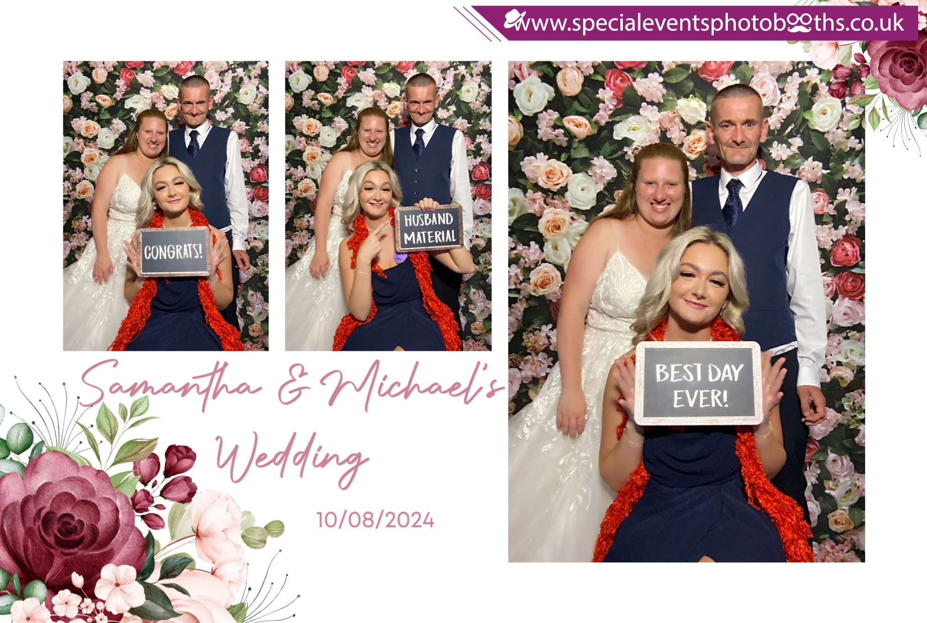Samantha & Michael's Wedding | View more photos from the event at my.specialeventsphotobooths.co.uk/u/SpecialEventsPhotoBooths/Samantha-Michaels-Wedding