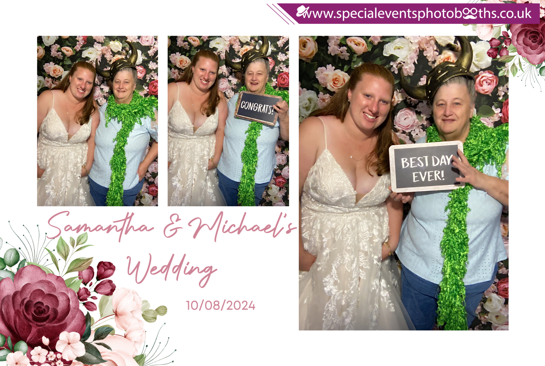 Samantha & Michael's Wedding | View more photos from the event at my.specialeventsphotobooths.co.uk/u/SpecialEventsPhotoBooths/Samantha-Michaels-Wedding