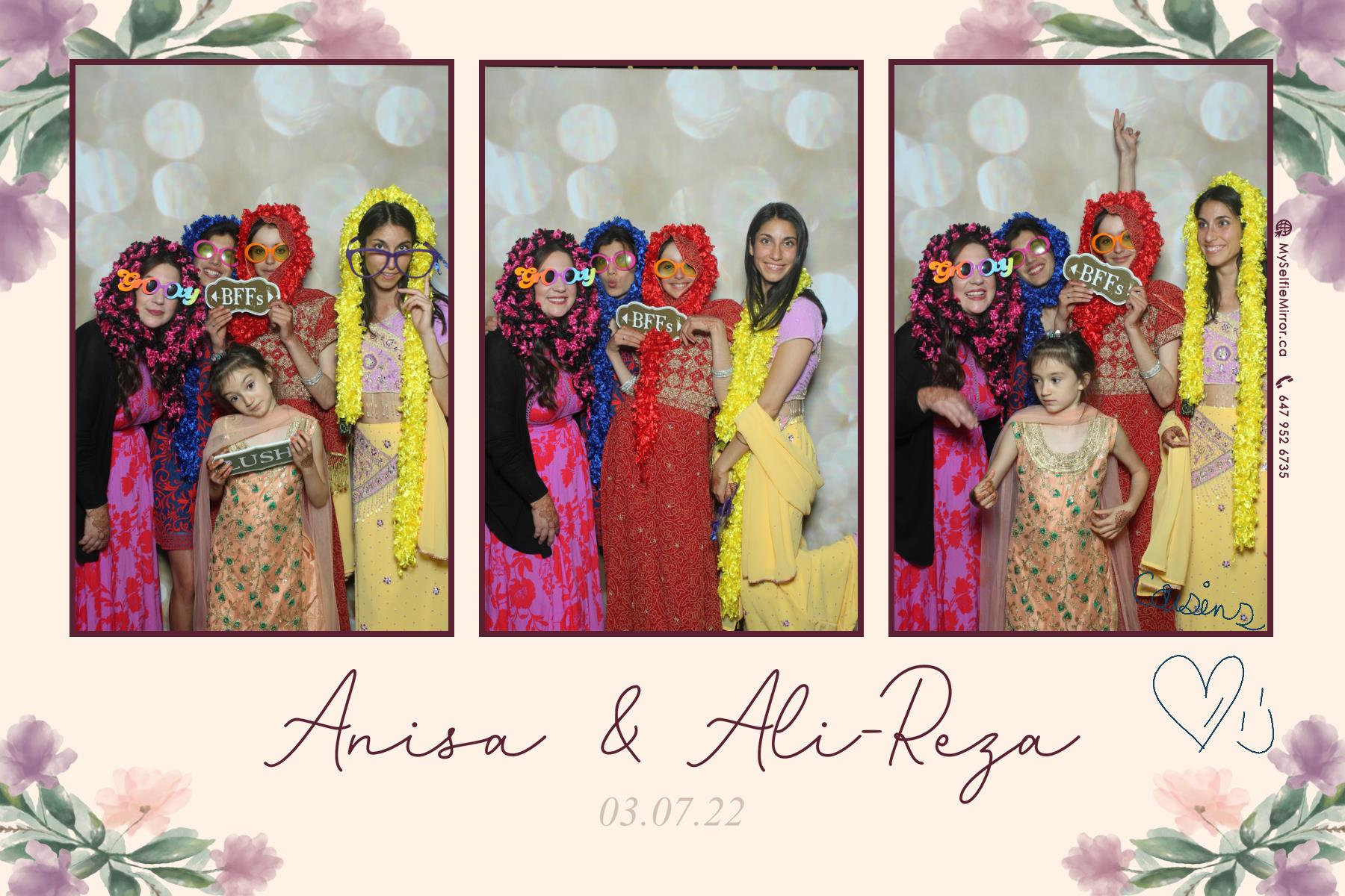 Anisa & Ali | View more photos from the event at gallery.myselfiemirror.ca/u/romanmyselfiemirrorca/Anisa-Ali
