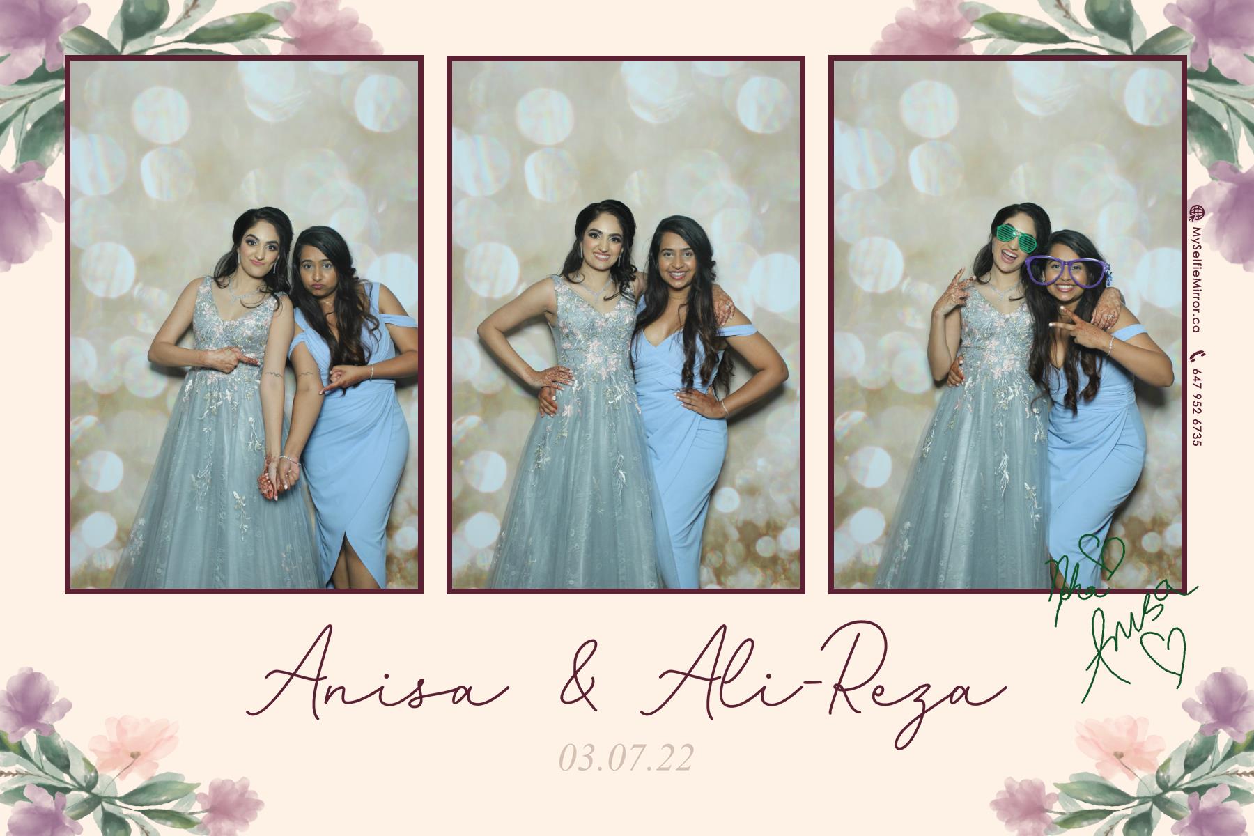 Anisa & Ali | View more photos from the event at gallery.myselfiemirror.ca/u/romanmyselfiemirrorca/Anisa-Ali