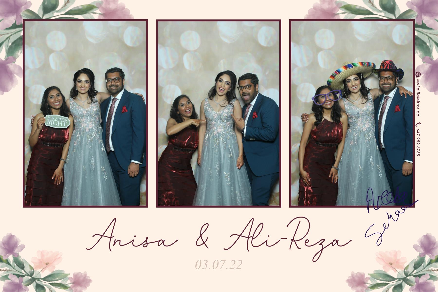 Anisa & Ali | View more photos from the event at gallery.myselfiemirror.ca/u/romanmyselfiemirrorca/Anisa-Ali