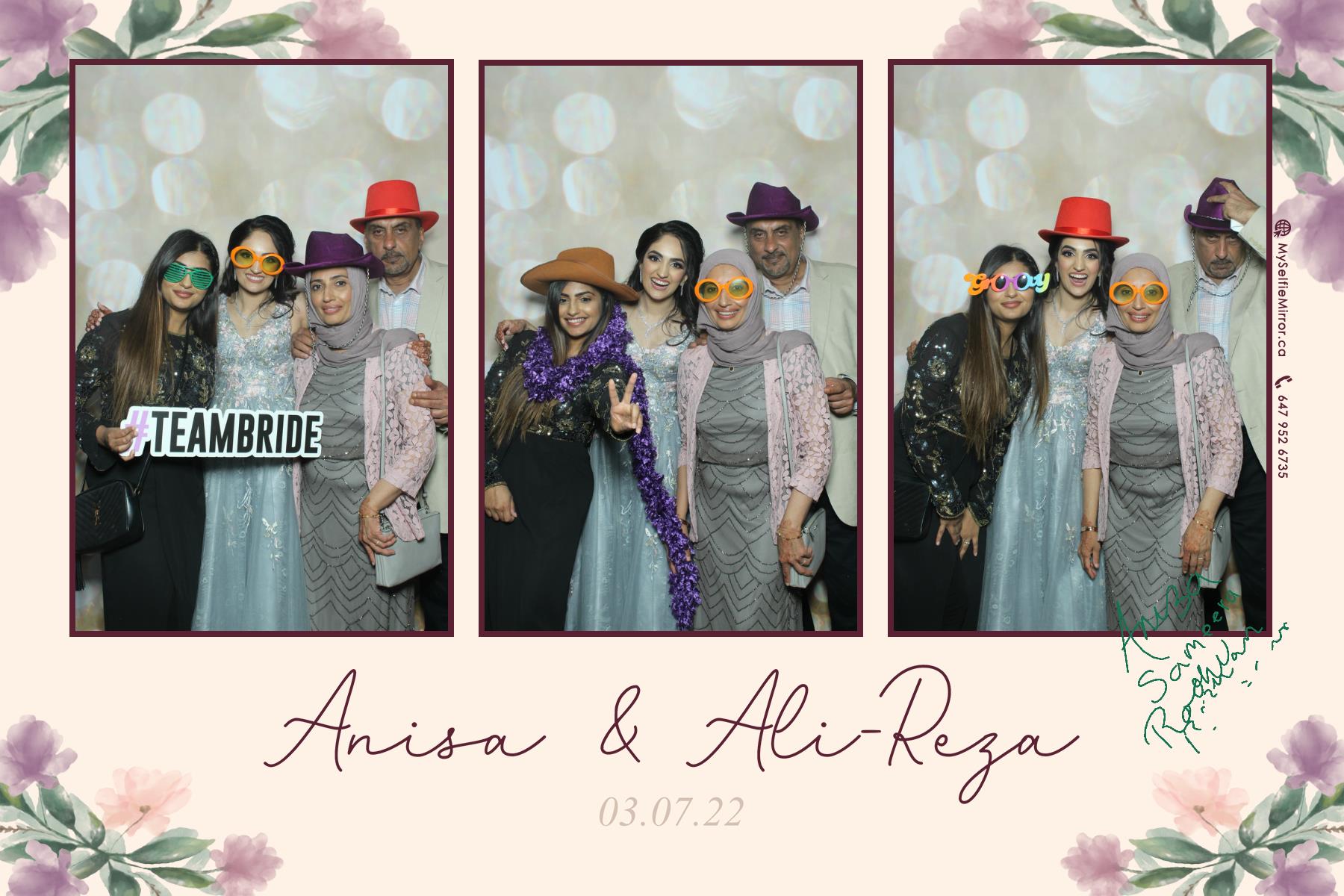 Anisa & Ali | View more photos from the event at gallery.myselfiemirror.ca/u/romanmyselfiemirrorca/Anisa-Ali