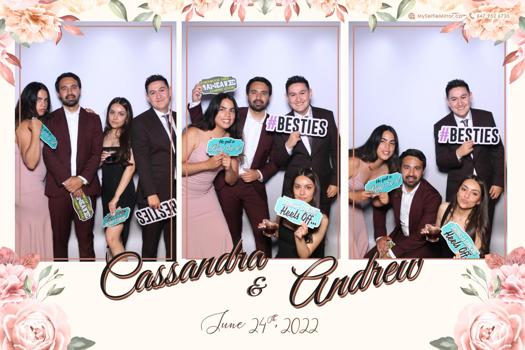 Cassandra & Andrew | View more photos from the event at gallery.myselfiemirror.ca/u/romanmyselfiemirrorca/Cassandra-Andrew